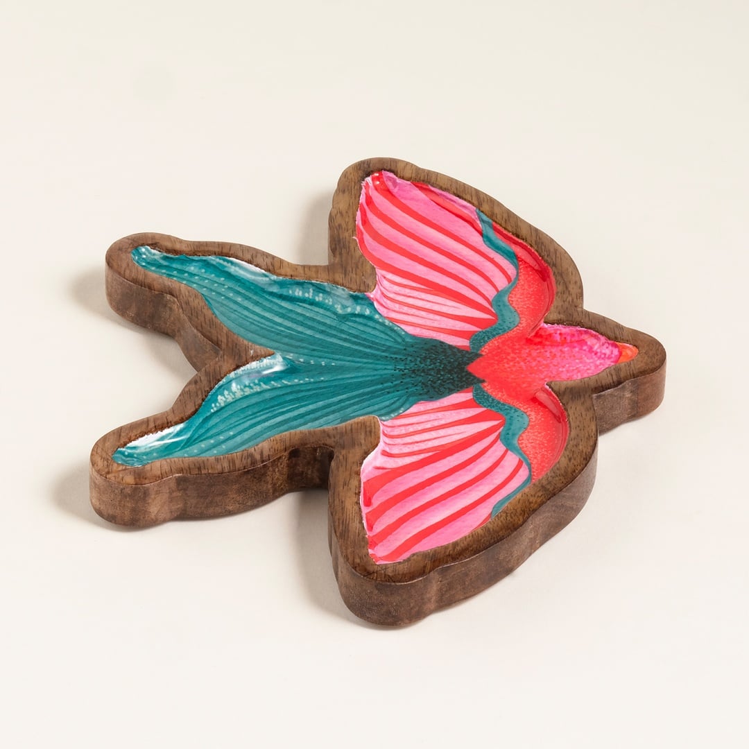 Lakrı Mango Ağacı Dekoratif Kase 25x20x2 Cm Renkli