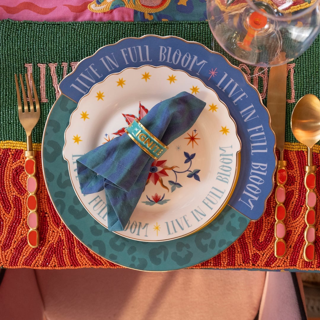 Luohu Porselen Yemek Tabağı 28 Cm Renkli