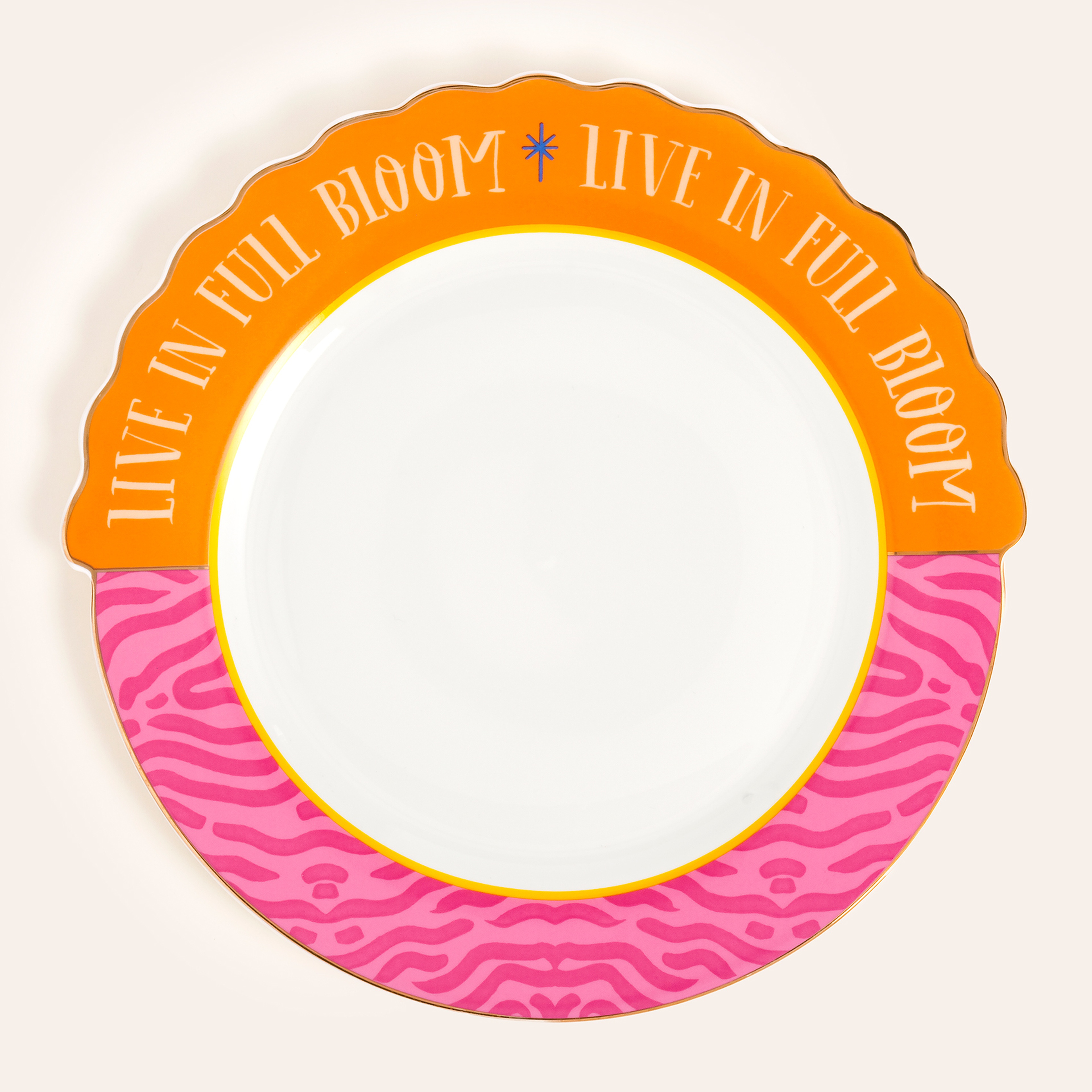 Luohu Porselen Yemek Tabağı 28 Cm Renkli