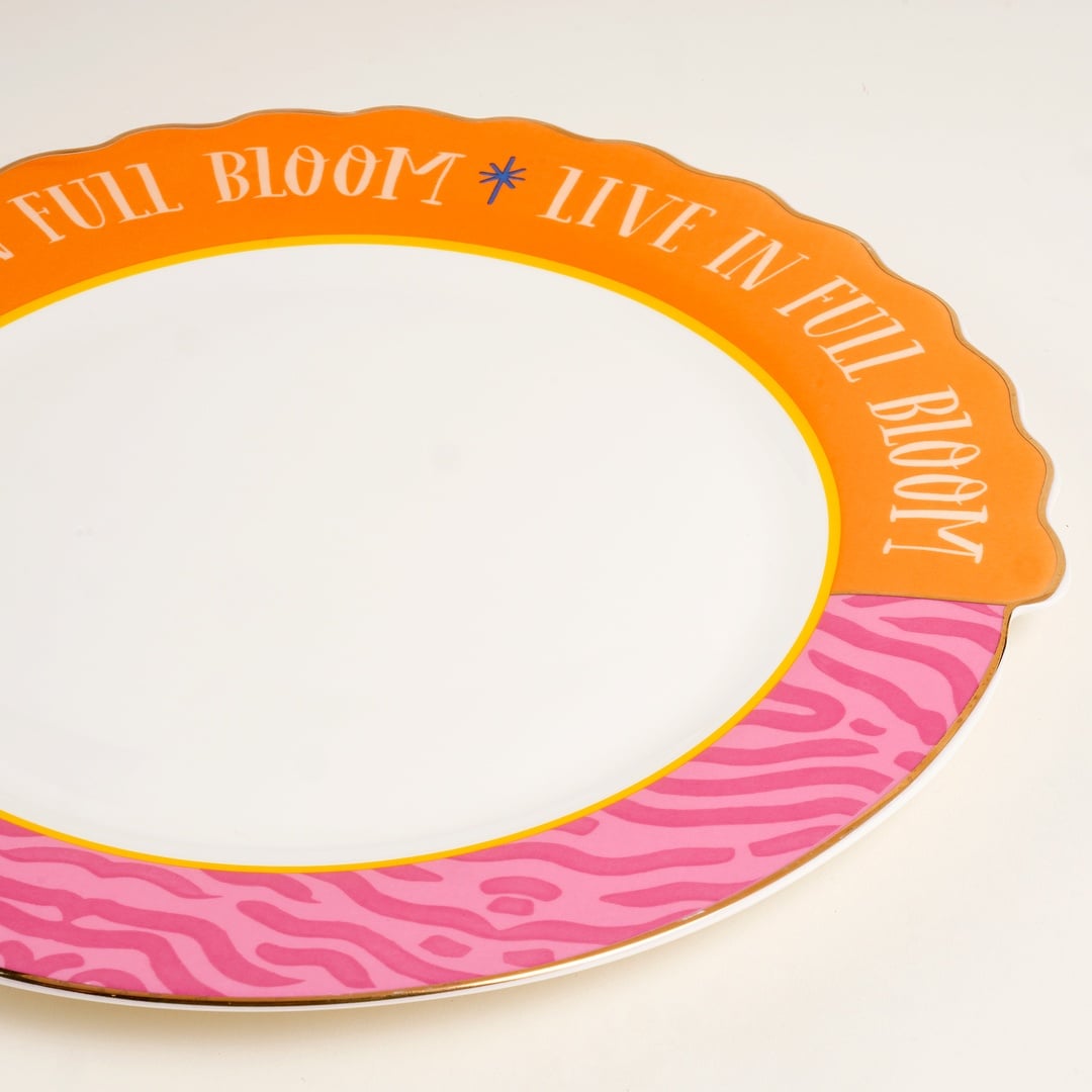 Luohu Porselen Yemek Tabağı 28 Cm Renkli