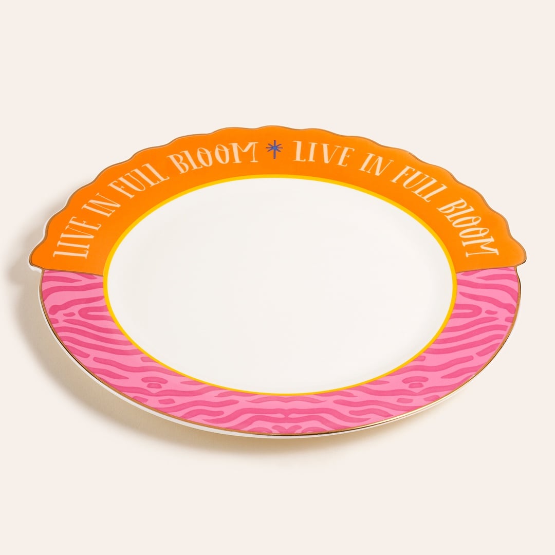 Luohu Porselen Yemek Tabağı 28 Cm Renkli