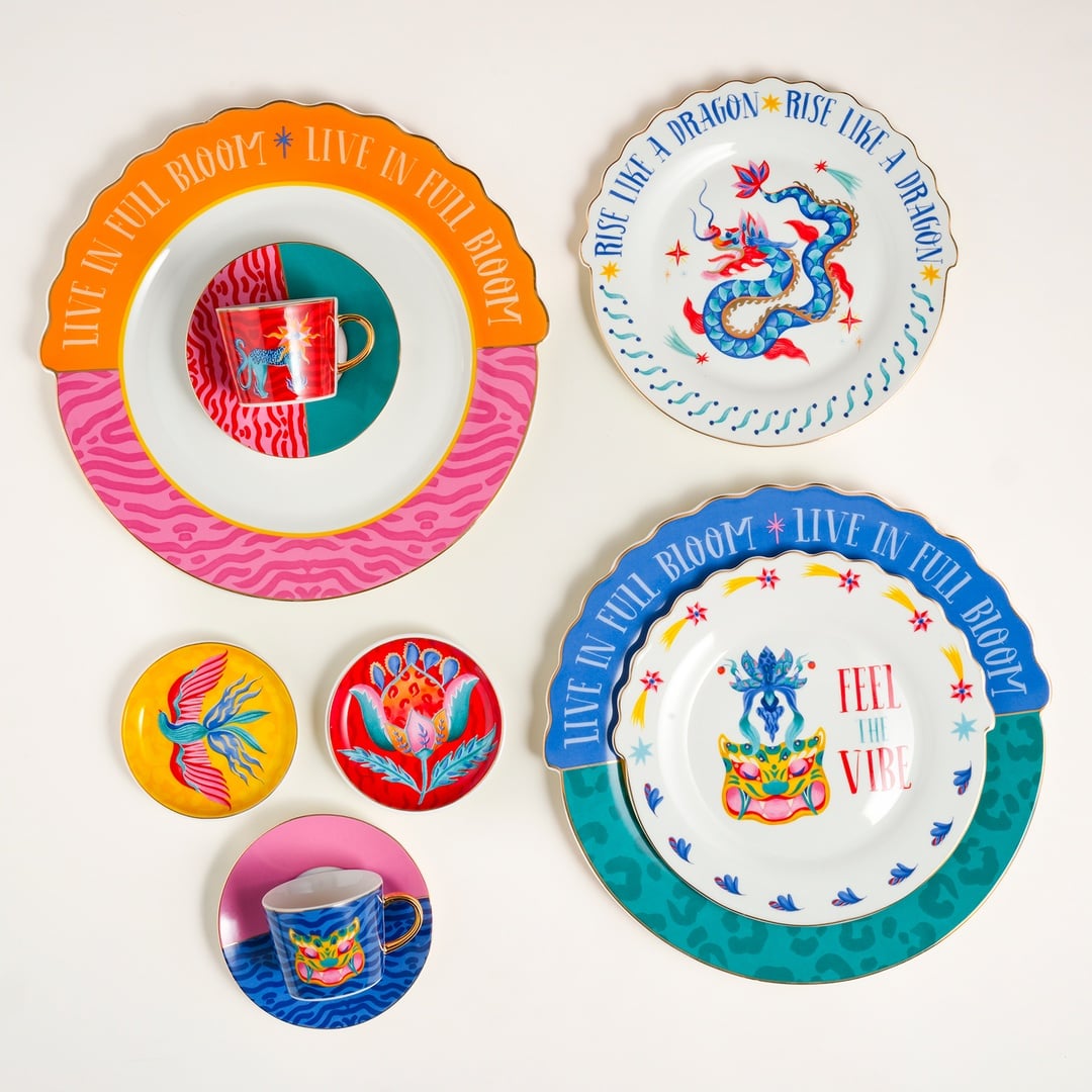 Luohu Porselen Tabak 10 Cm Renkli