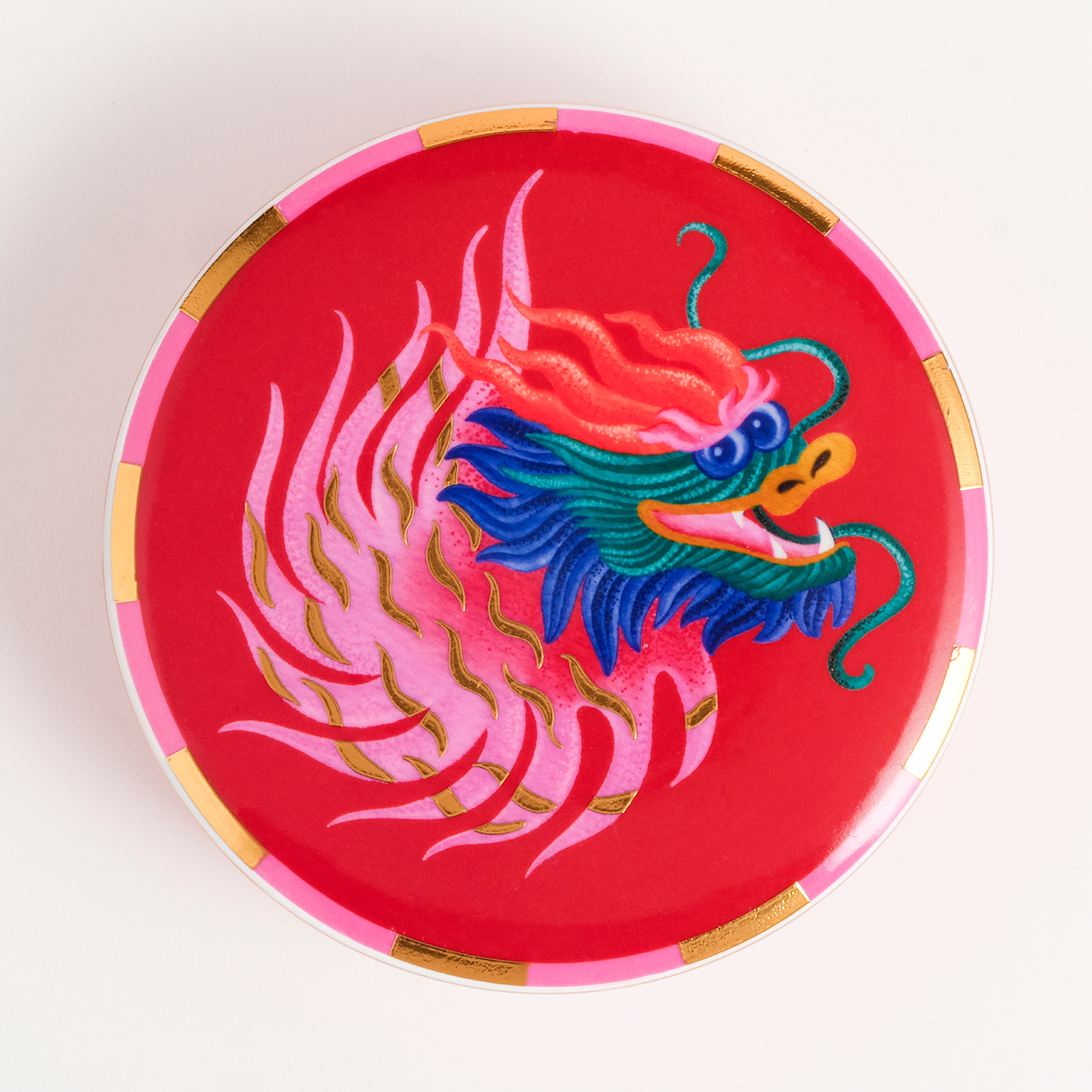 Shekou Porselen Dekoratif Obje 12x12x4 Cm Renkli