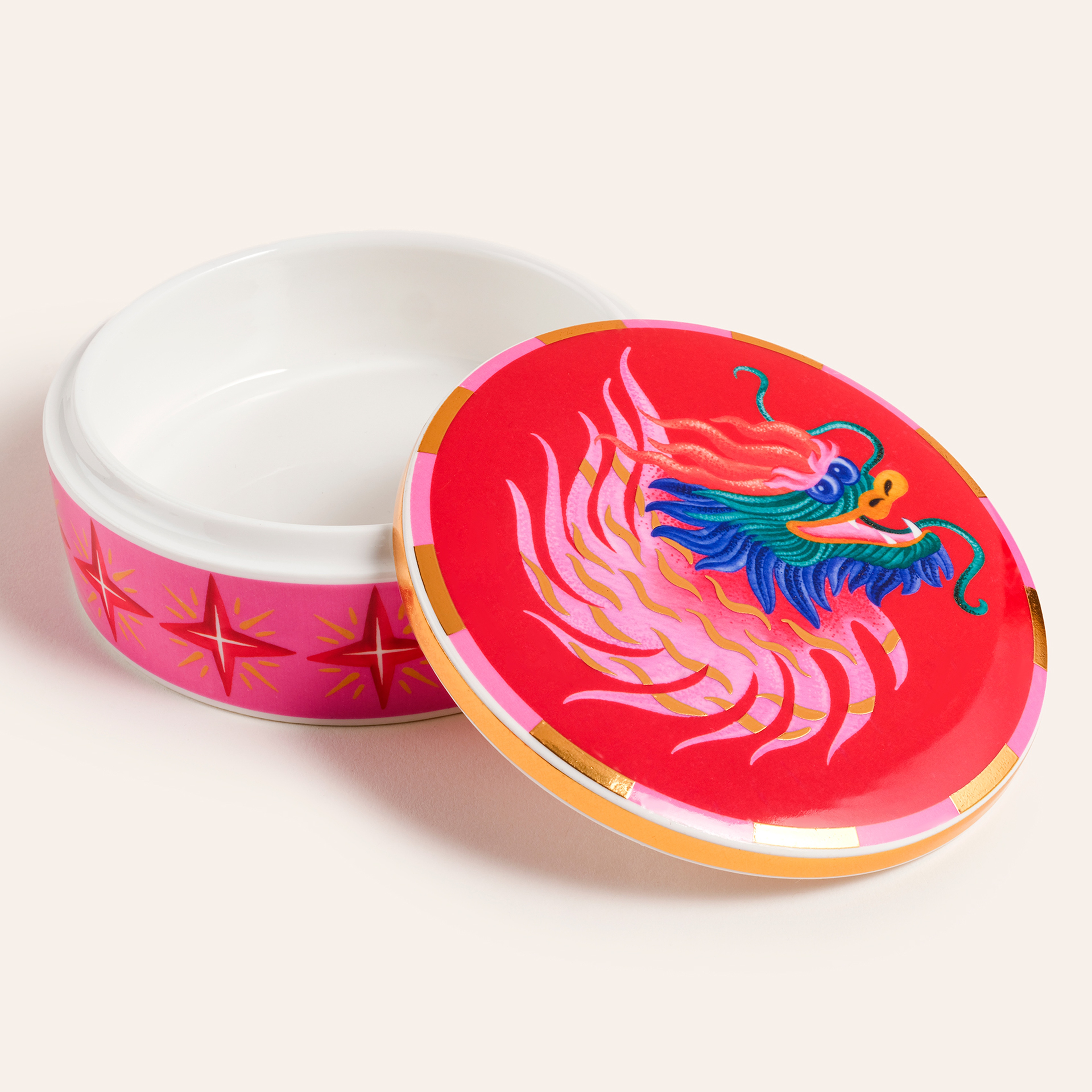 Shekou Porselen Dekoratif Obje 12x12x4 Cm Renkli