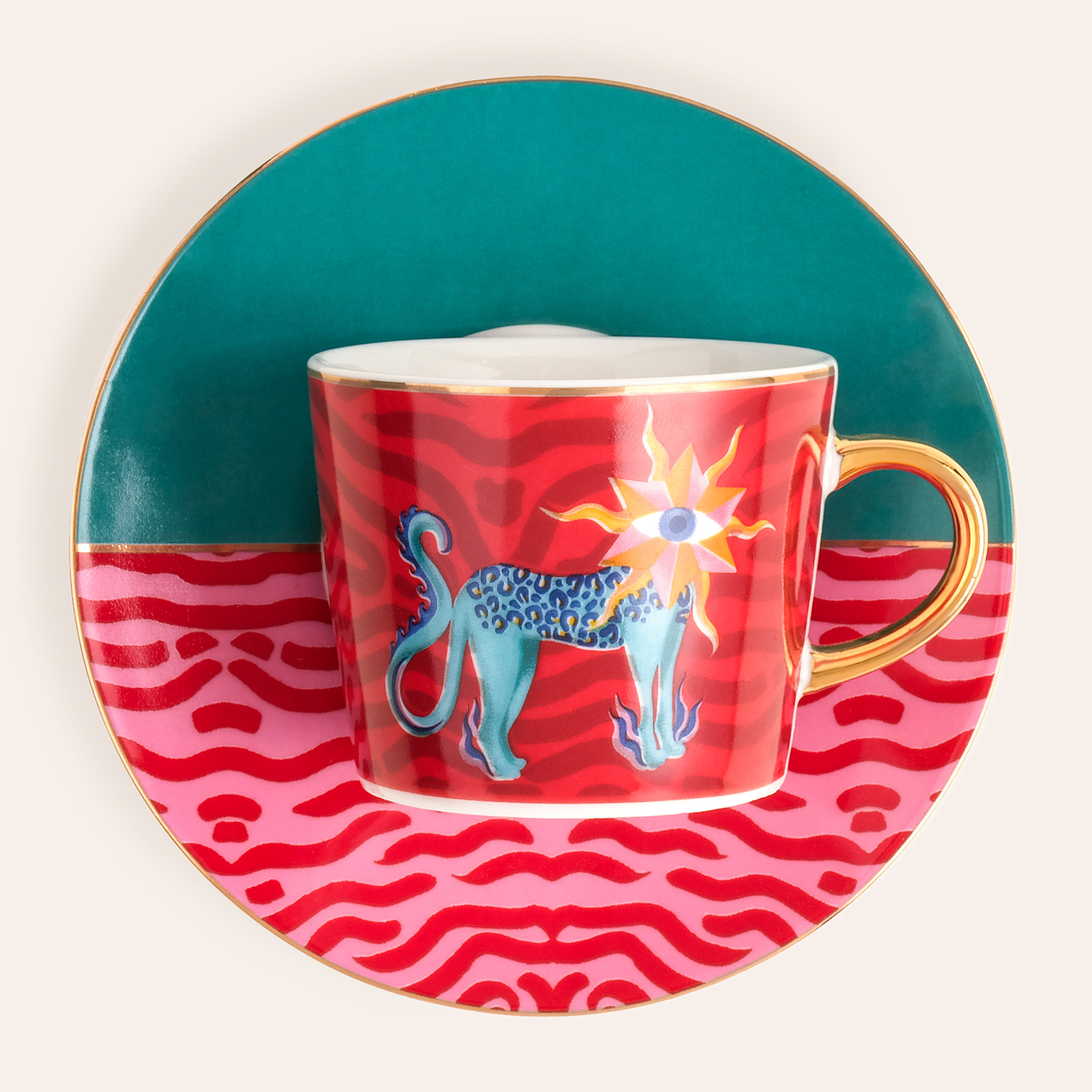 Luohu Porselen Kahve Seti 90 Ml Renkli