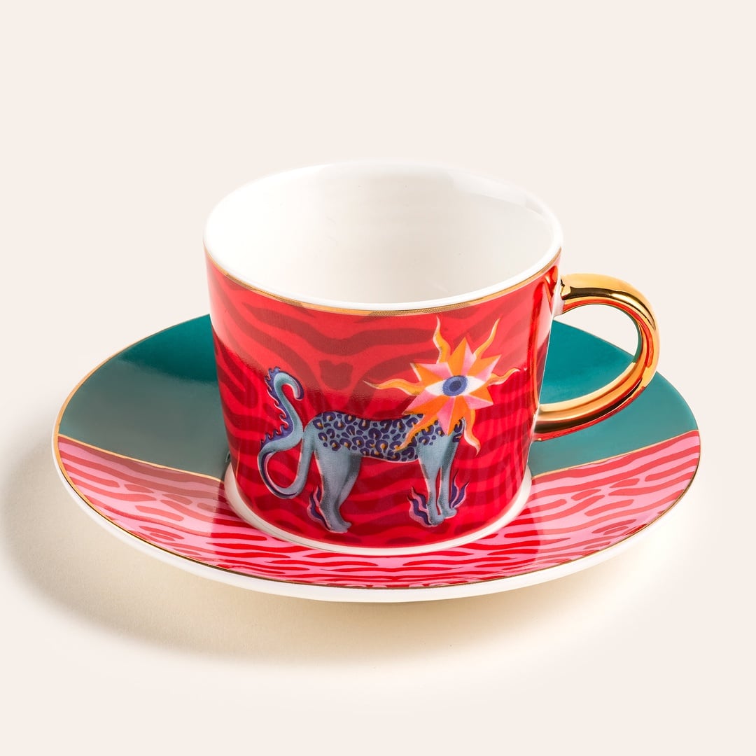 Luohu Porselen Kahve Seti 90 Ml Renkli