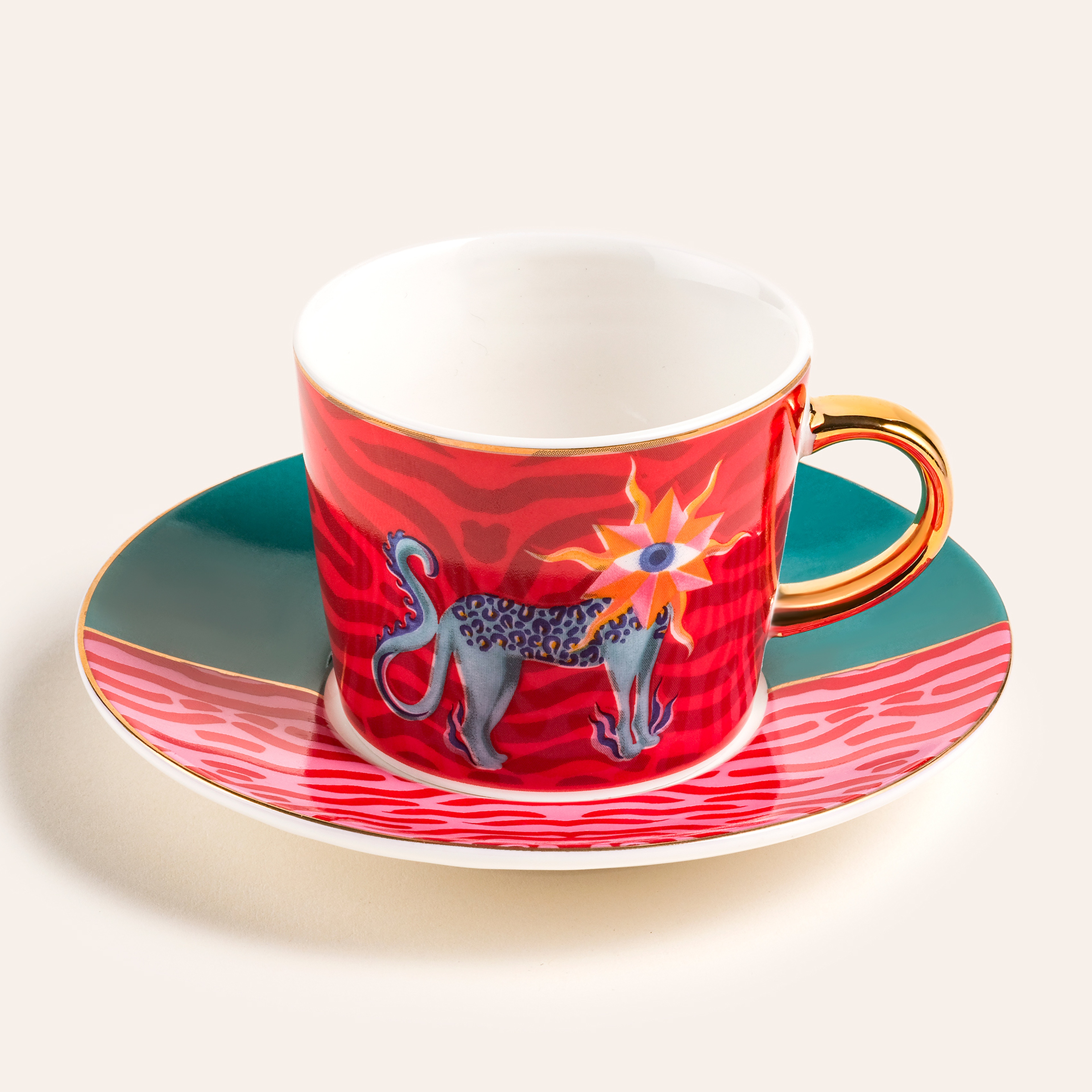 Luohu Porselen Kahve Seti 90 Ml Renkli