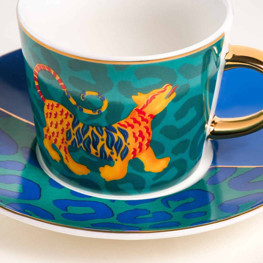 Luohu Porselen Kahve Seti 90 Ml Renkli