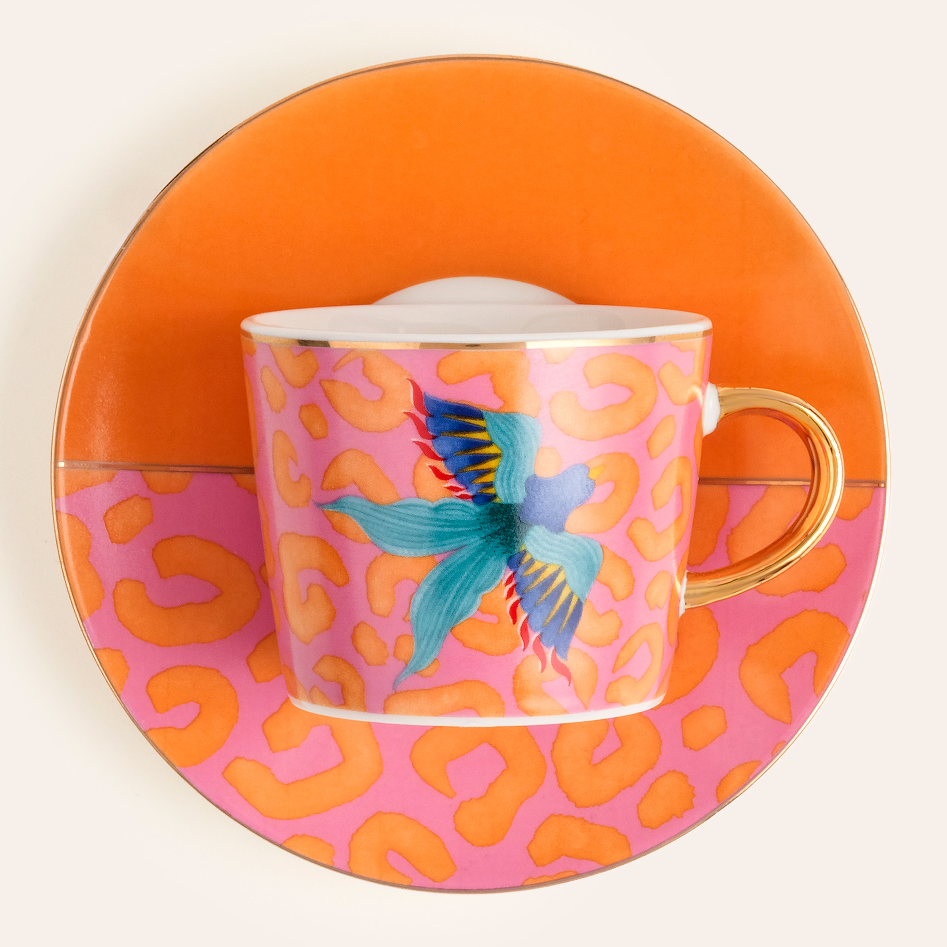 Luohu Porselen Kahve Seti 90 Ml Renkli