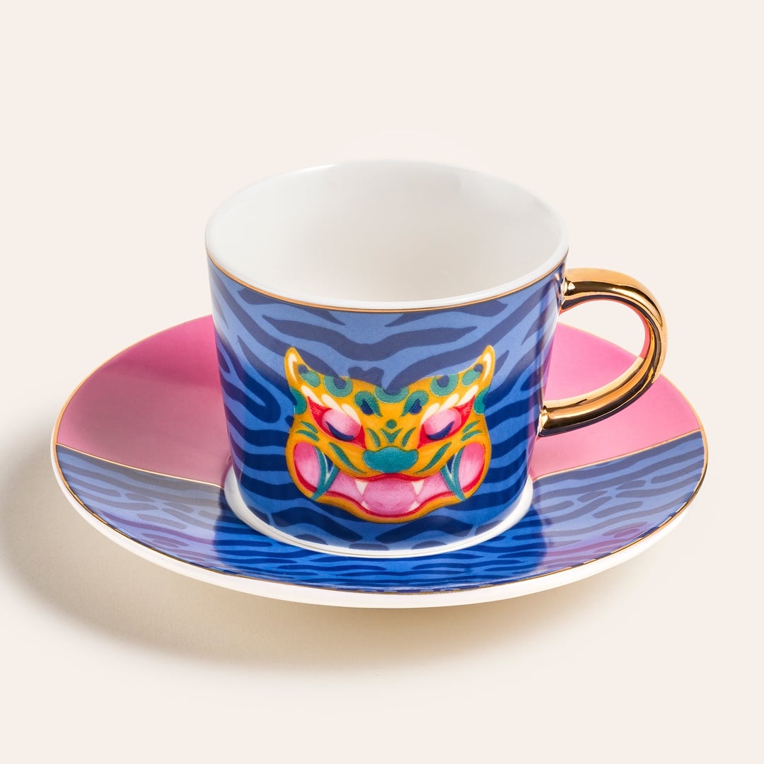 Luohu Porselen Kahve Seti 90 Ml Renkli