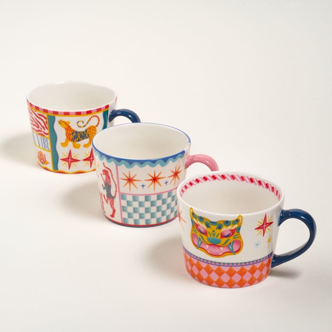 Luohu Porselen Kupa 360 Ml Renkli