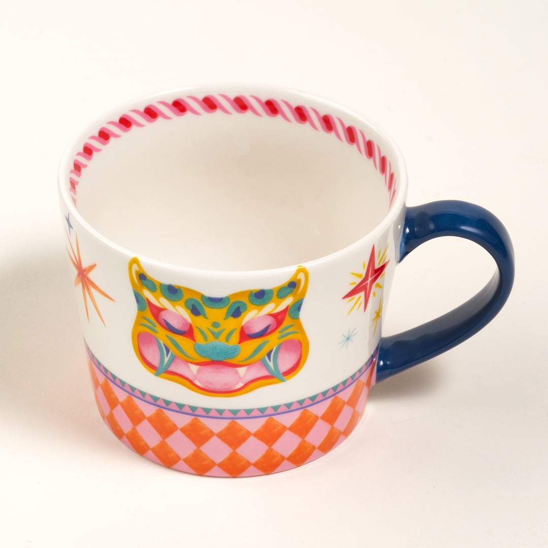 Luohu Porselen Kupa 360 Ml Renkli