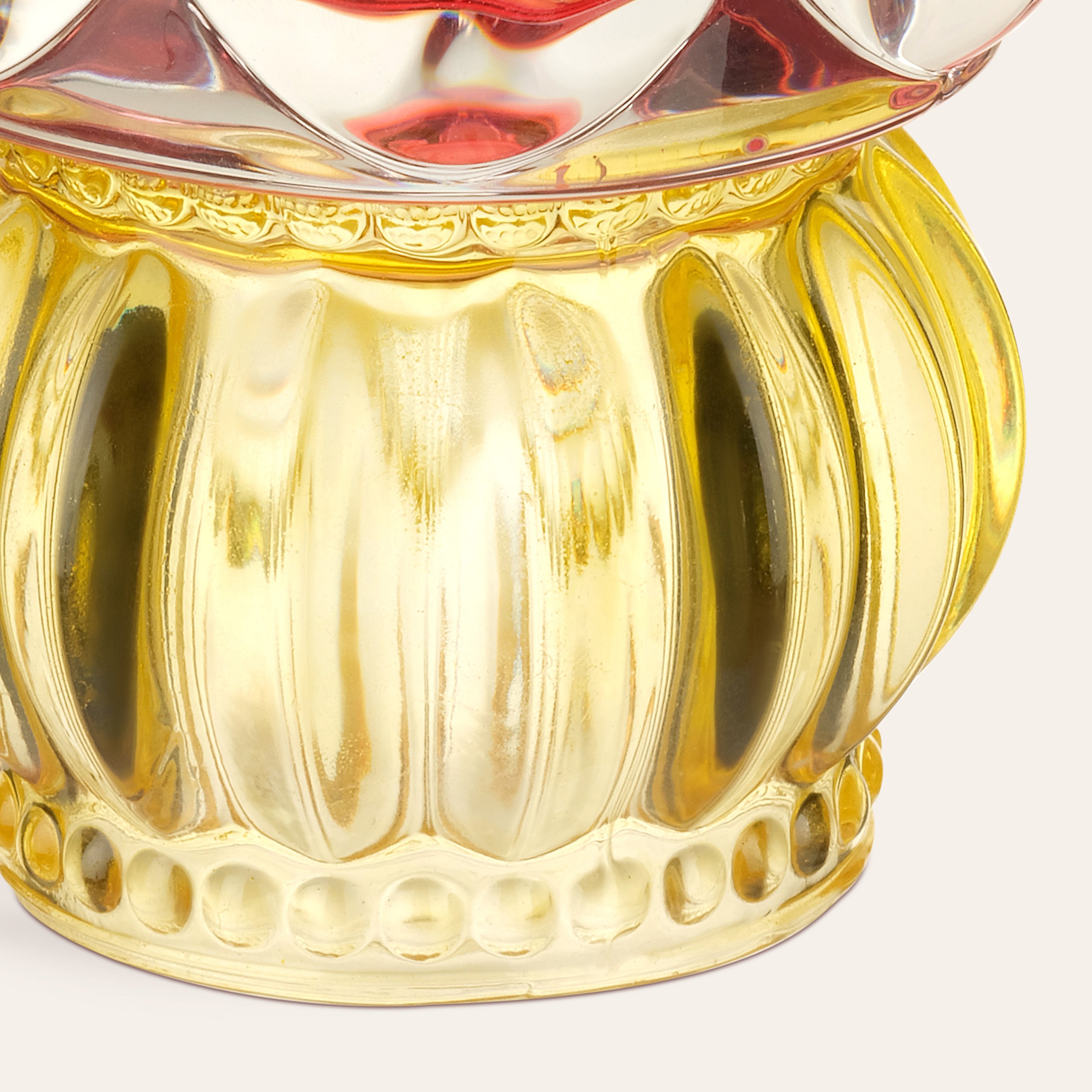 Nanjıng Cam Mumluk 8x8x11 Cm Pembe - Sarı