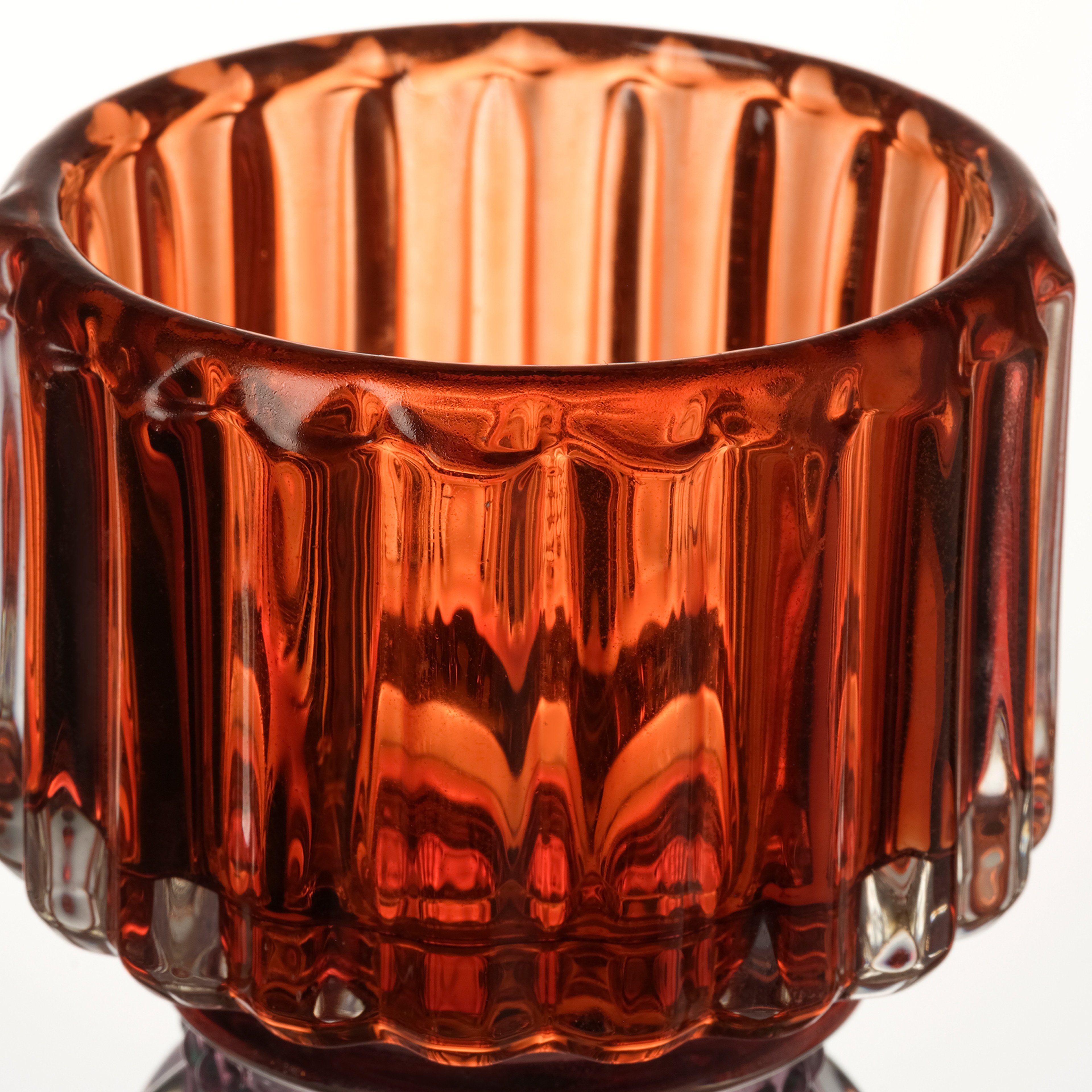 Nanjıng Cam Dekoratif Obje 9x9x24 Cm Sarı - Pembe