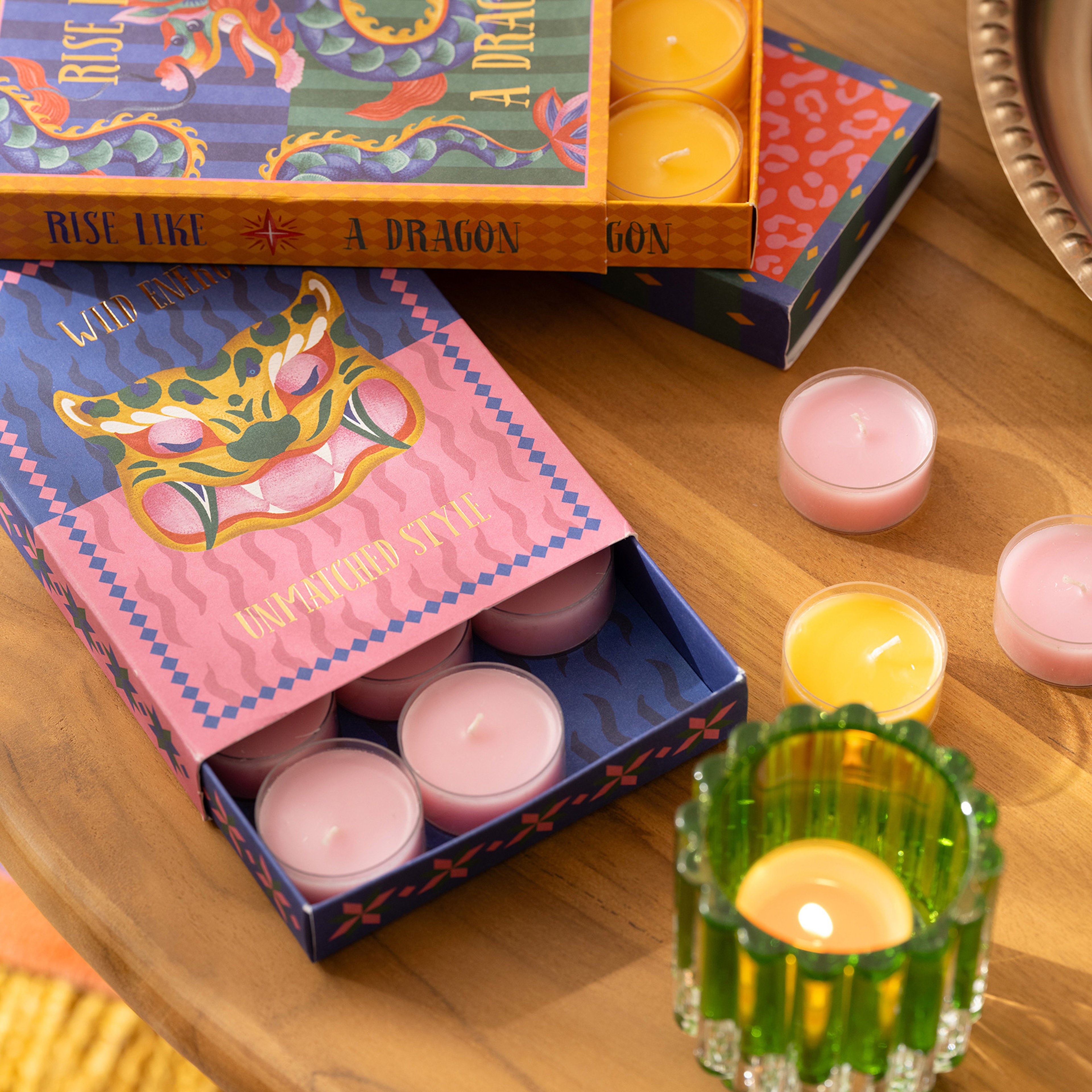 Misi Parafın Mum 12x16 Cm Pembe