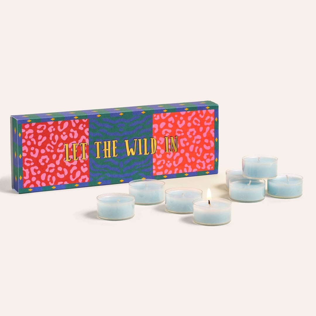 Misi Parafın Mum 24x8 Cm Mavi