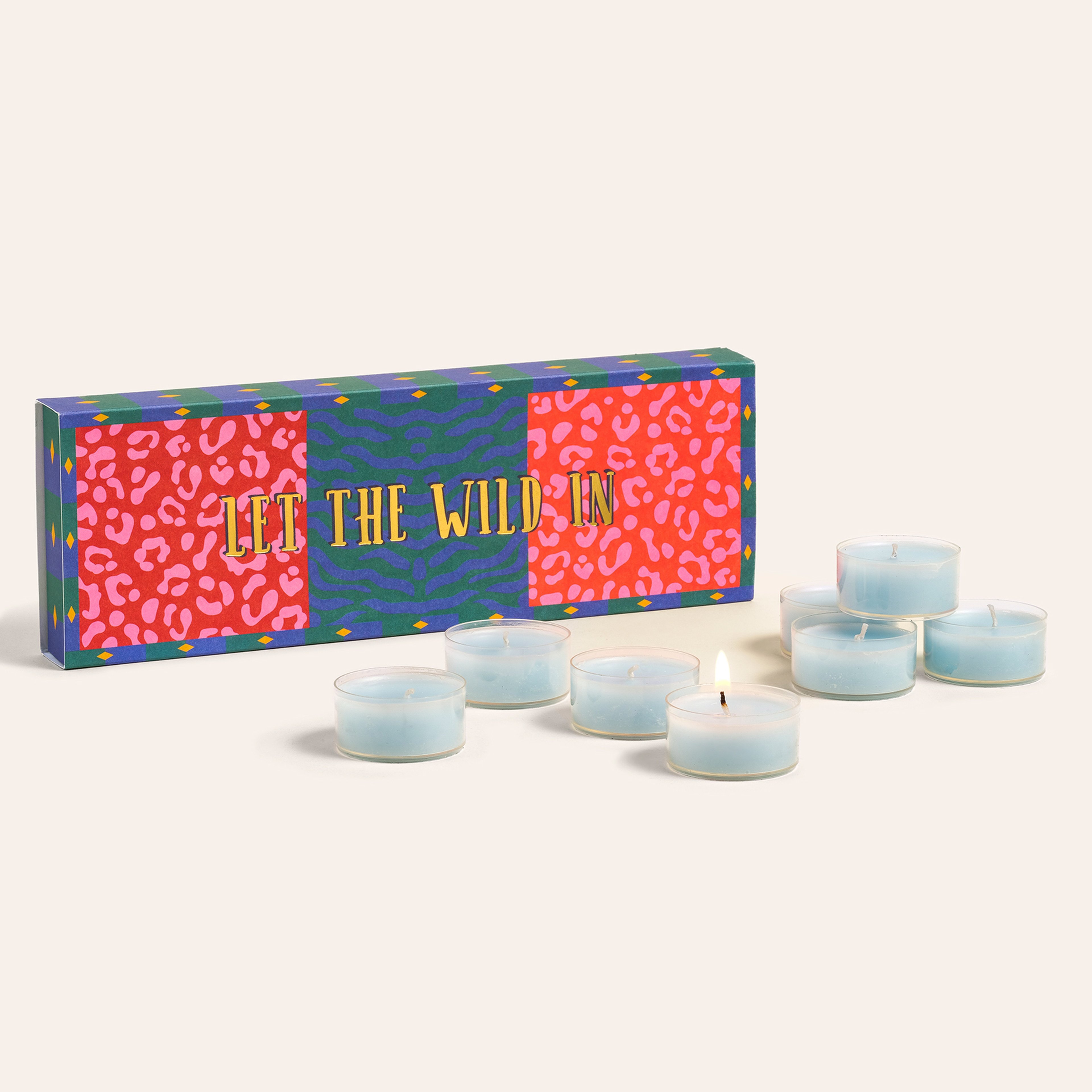 Misi Parafın Mum 24x8 Cm Mavi