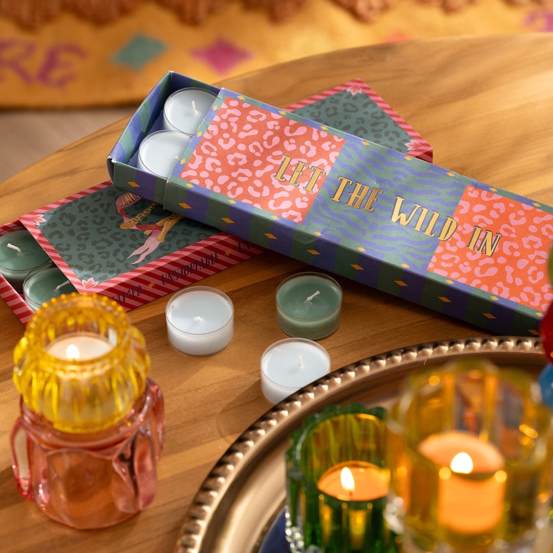 Misi Parafın Mum 24x8 Cm Mavi