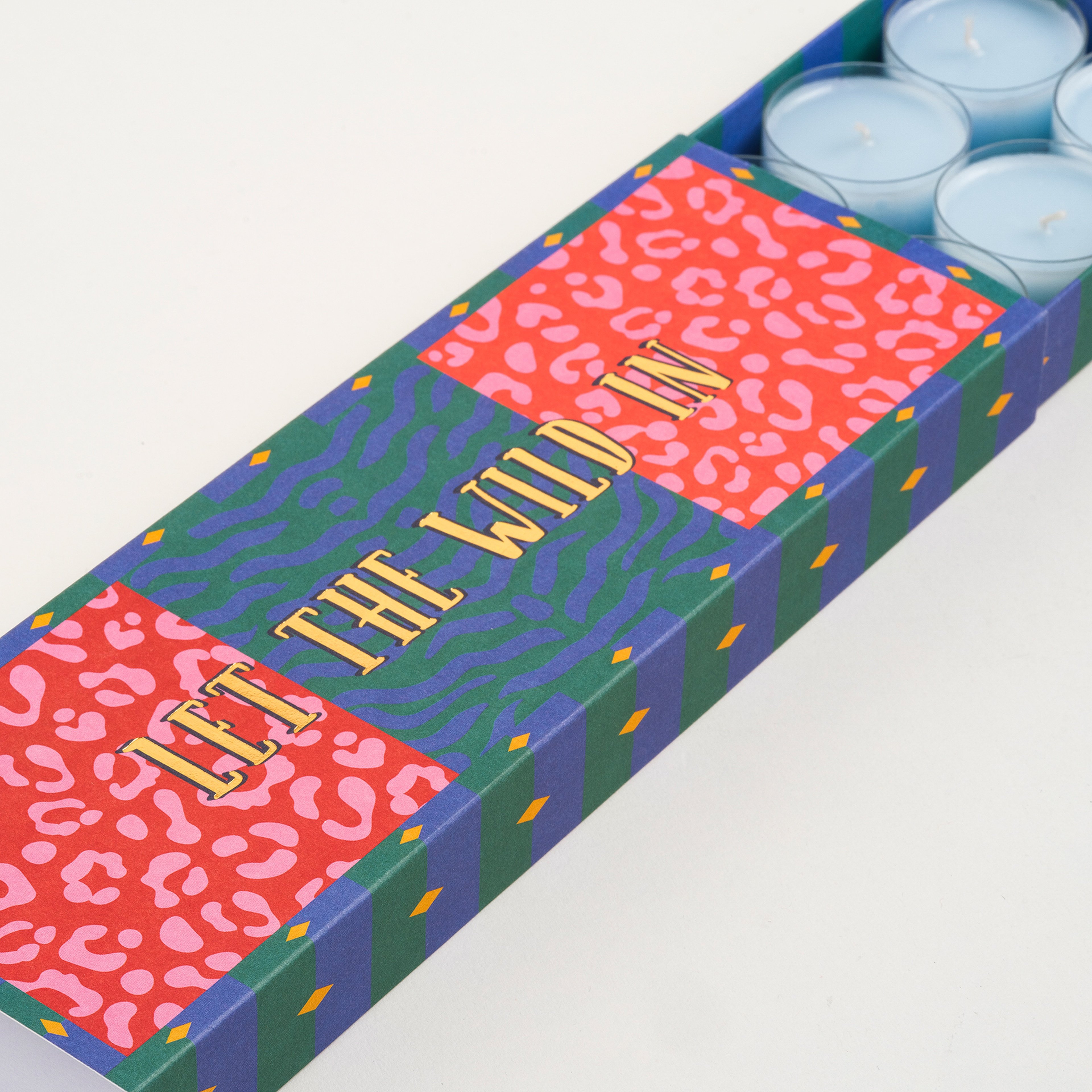 Misi Parafın Mum 24x8 Cm Mavi