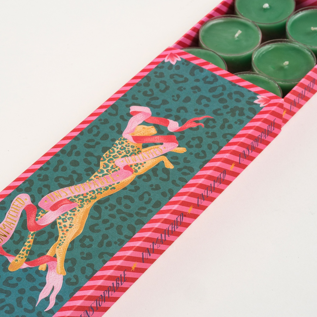 Misi Parafın Mum 24x8 Cm Yeşil