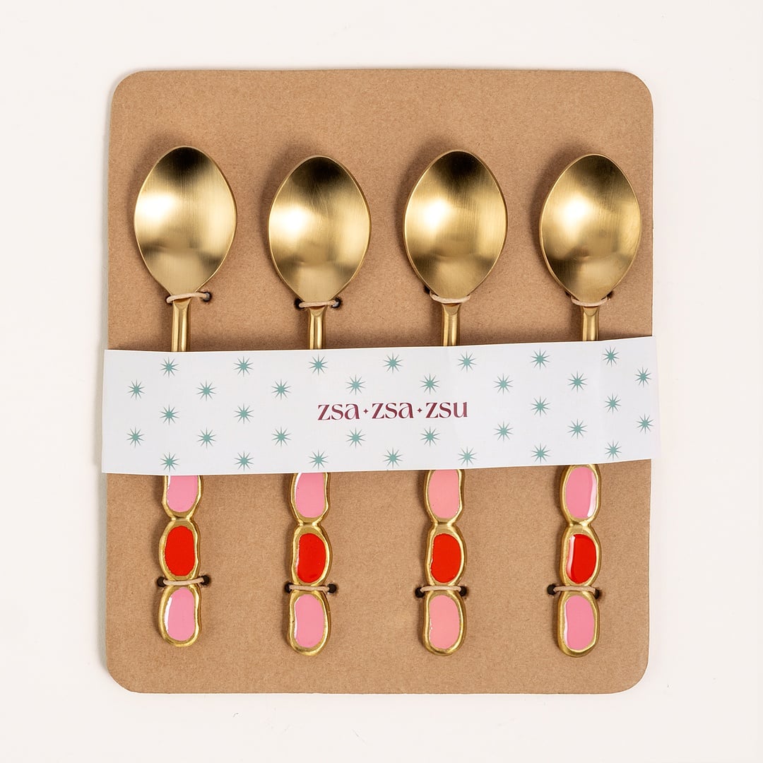 Rampur Çelik - Pirinç Çkb Seti 2x15x0.3 Cm Kırmızı - Pembe