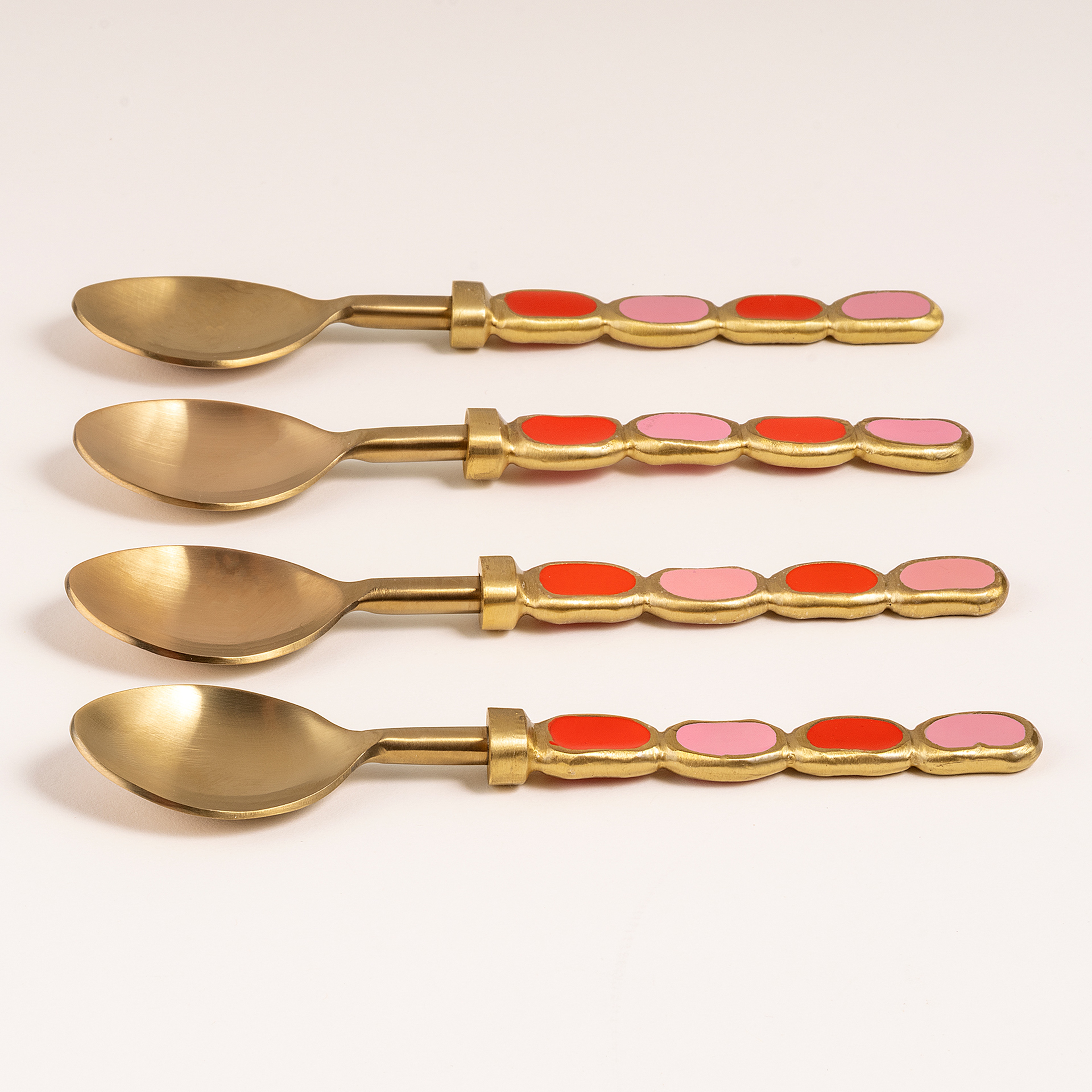 Rampur Çelik - Pirinç Çkb Seti 2x15x0.3 Cm Kırmızı - Pembe