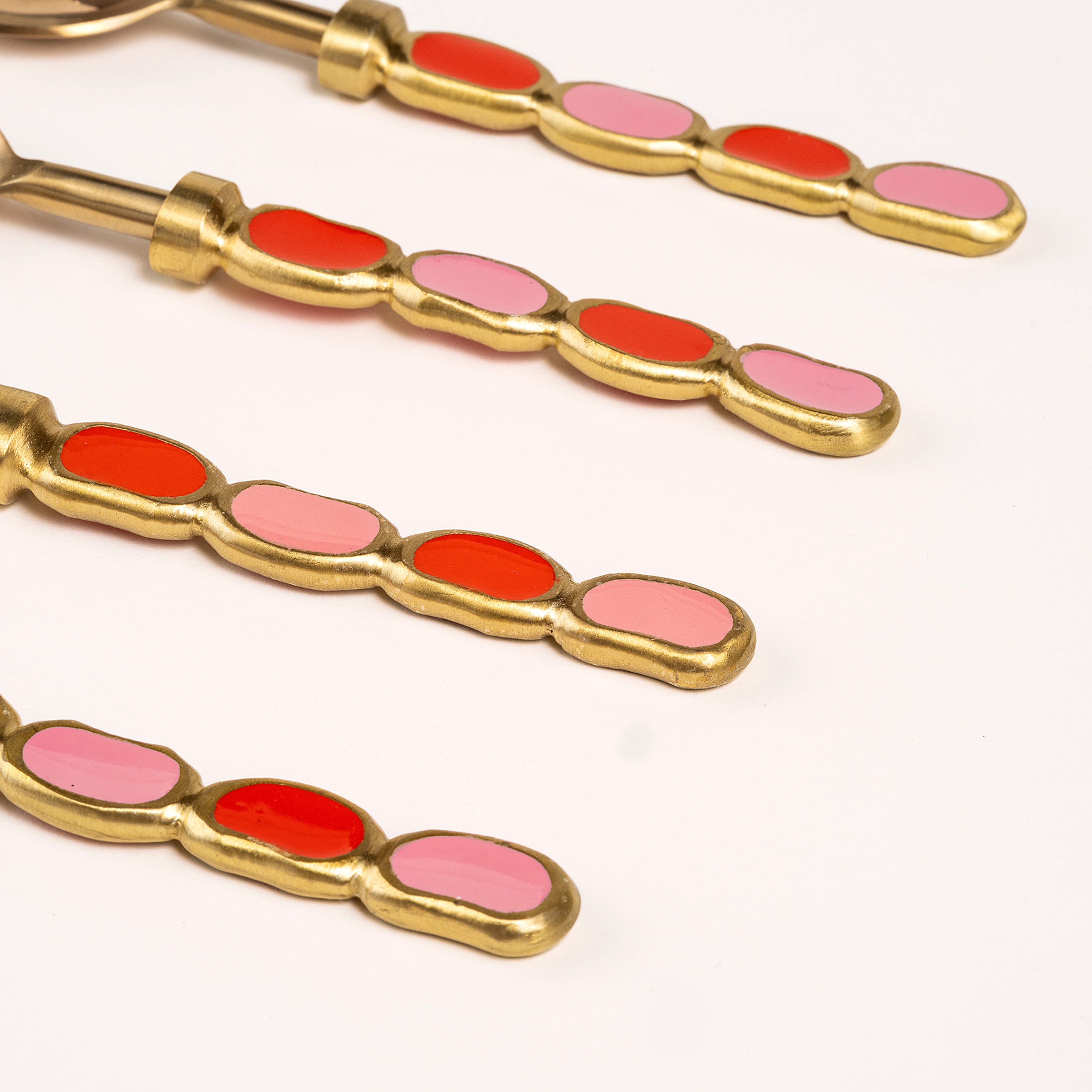 Rampur Çelik - Pirinç Çkb Seti 2x15x0.3 Cm Kırmızı - Pembe