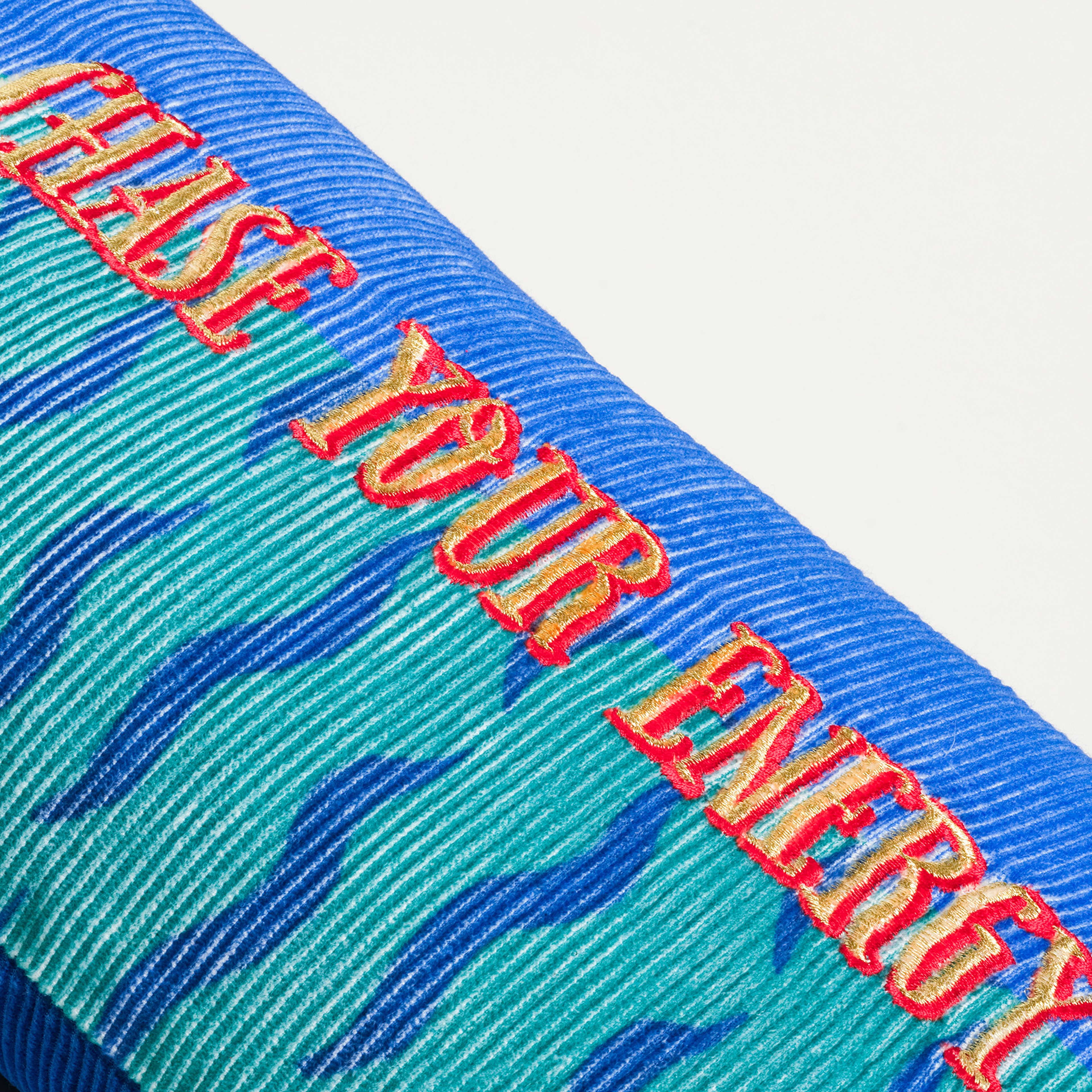 Ghunı Saçaklı Nakışlı Pamuk Dolgulu Kırlent 25x50 Cm Mavi - Yeşil