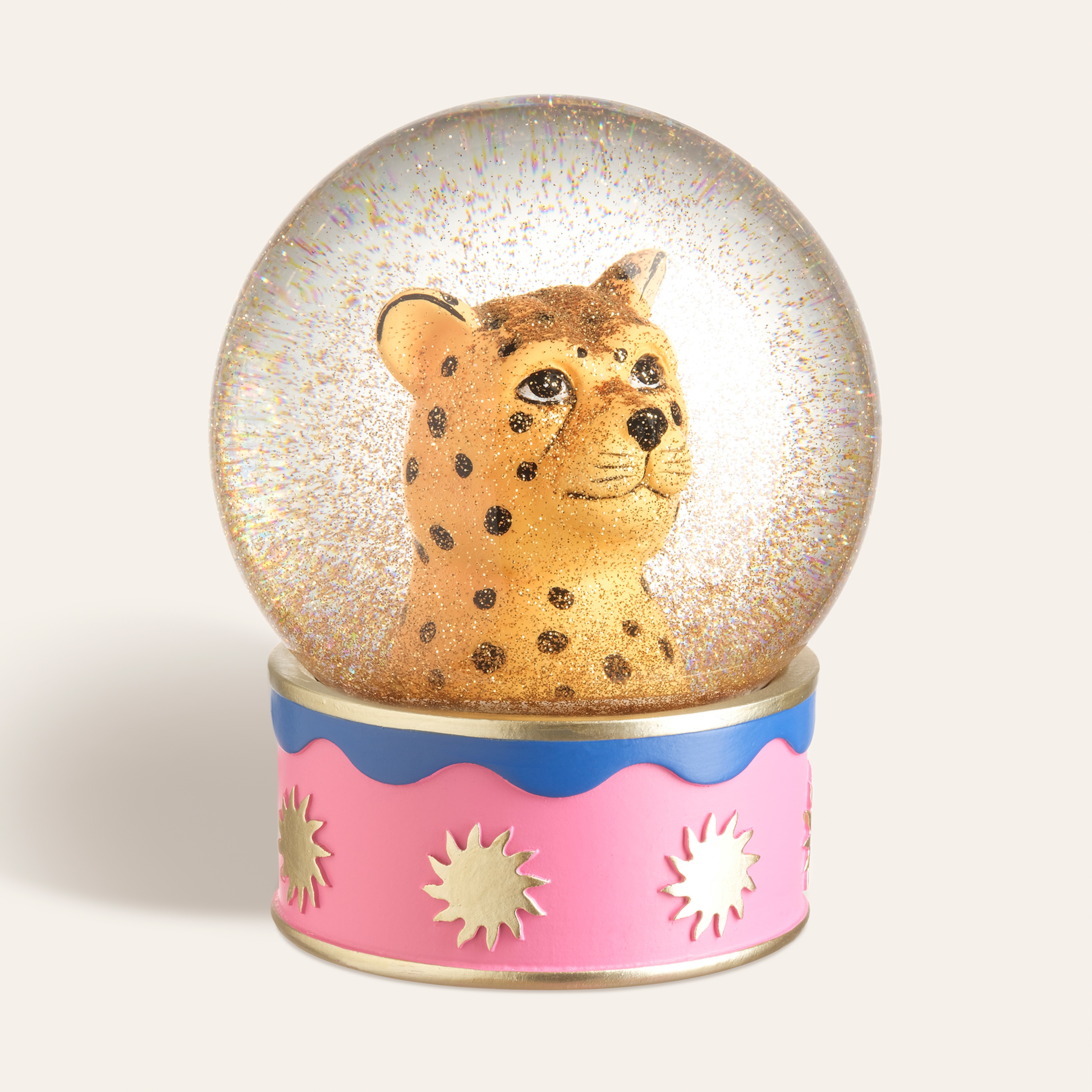 Meılın Cam Kar Küresi 10x10x13 Cm Sarı - Pembe