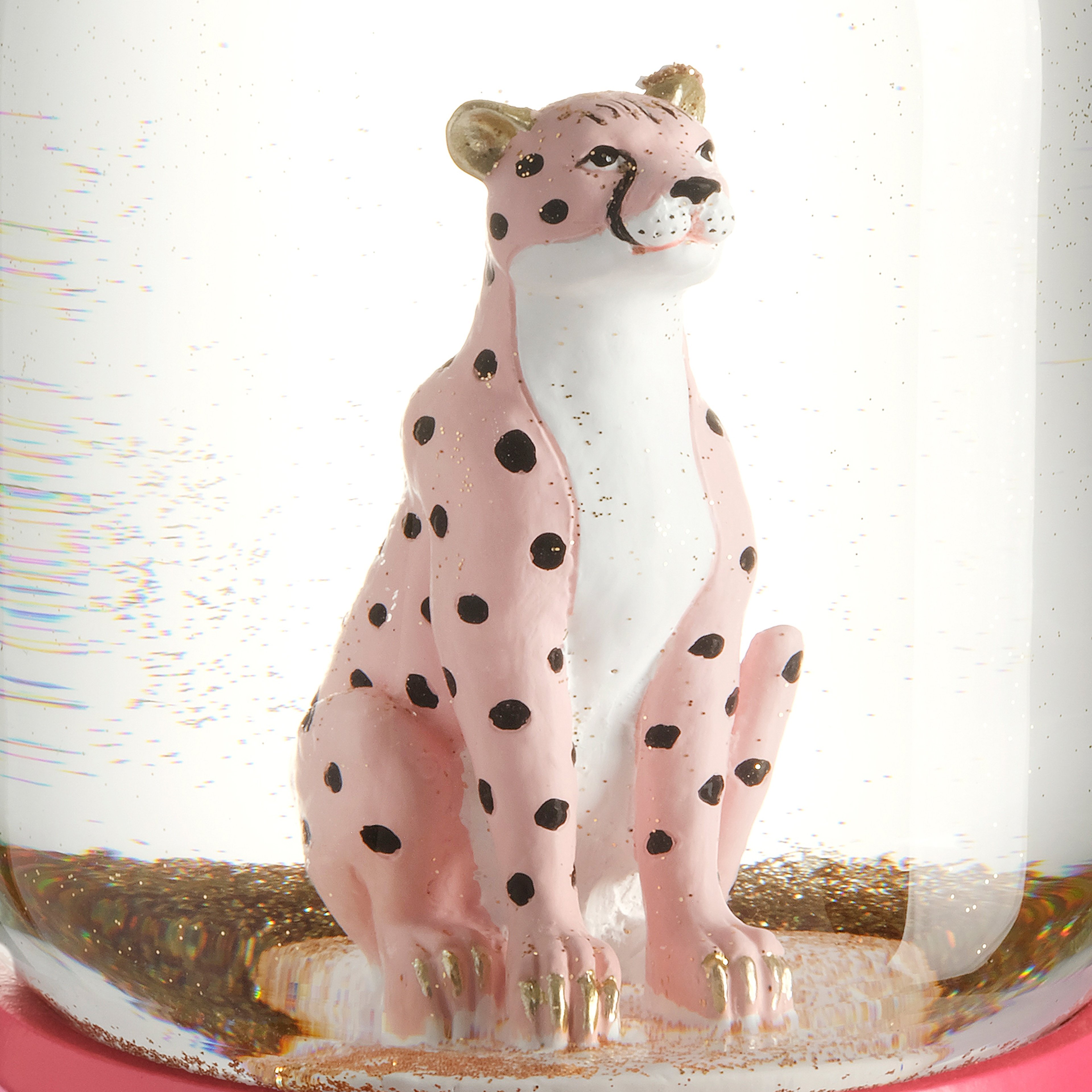 Meılın Cam Kar Küresi 10x10x18,5 Cm Pembe - Kırmızı