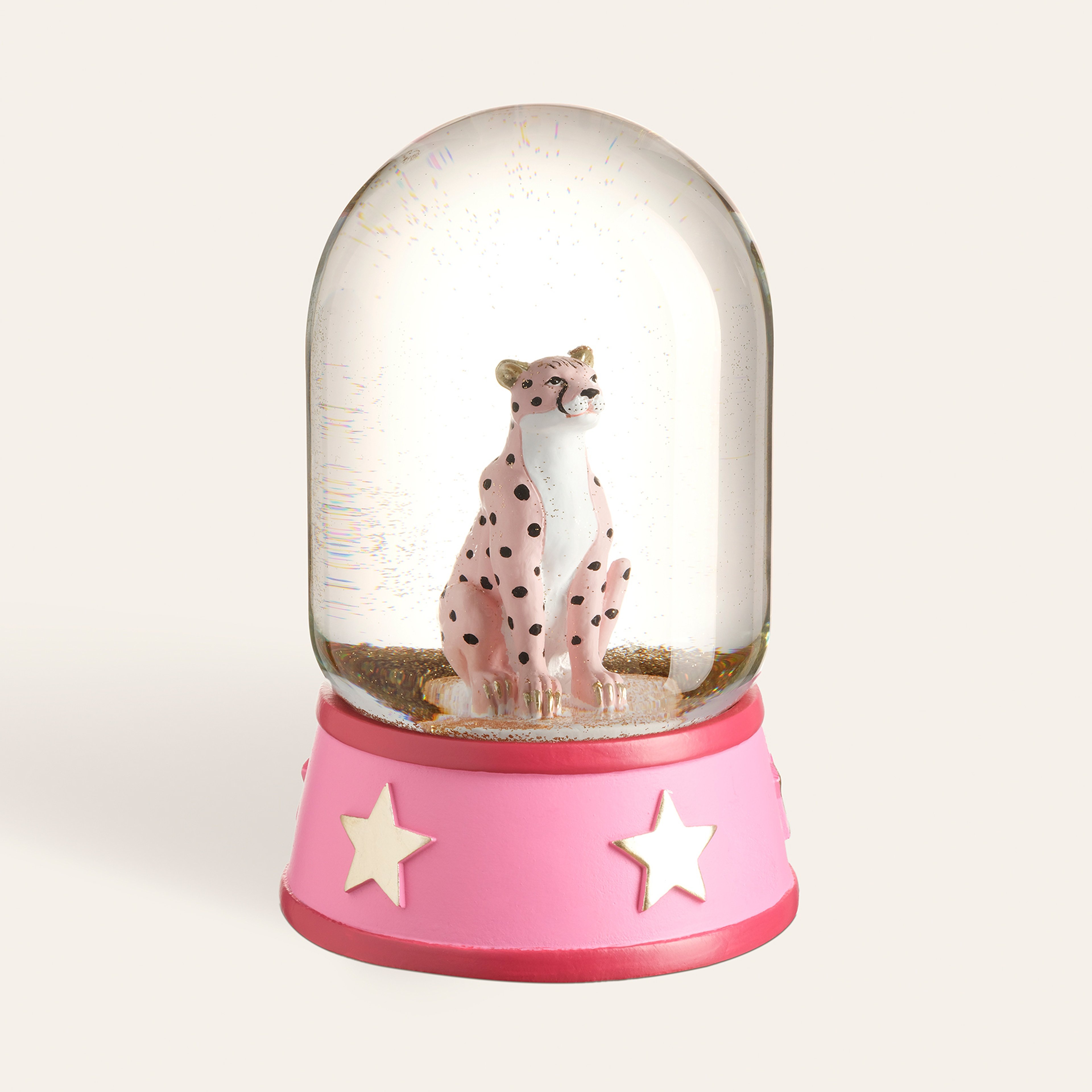 Meılın Cam Kar Küresi 10x10x18,5 Cm Pembe - Kırmızı