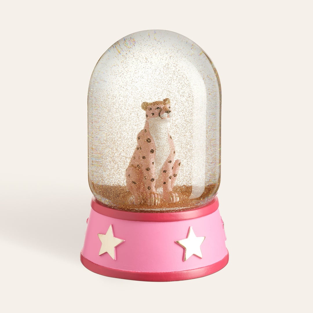 Meılın Cam Kar Küresi 10x10x18,5 Cm Pembe - Kırmızı