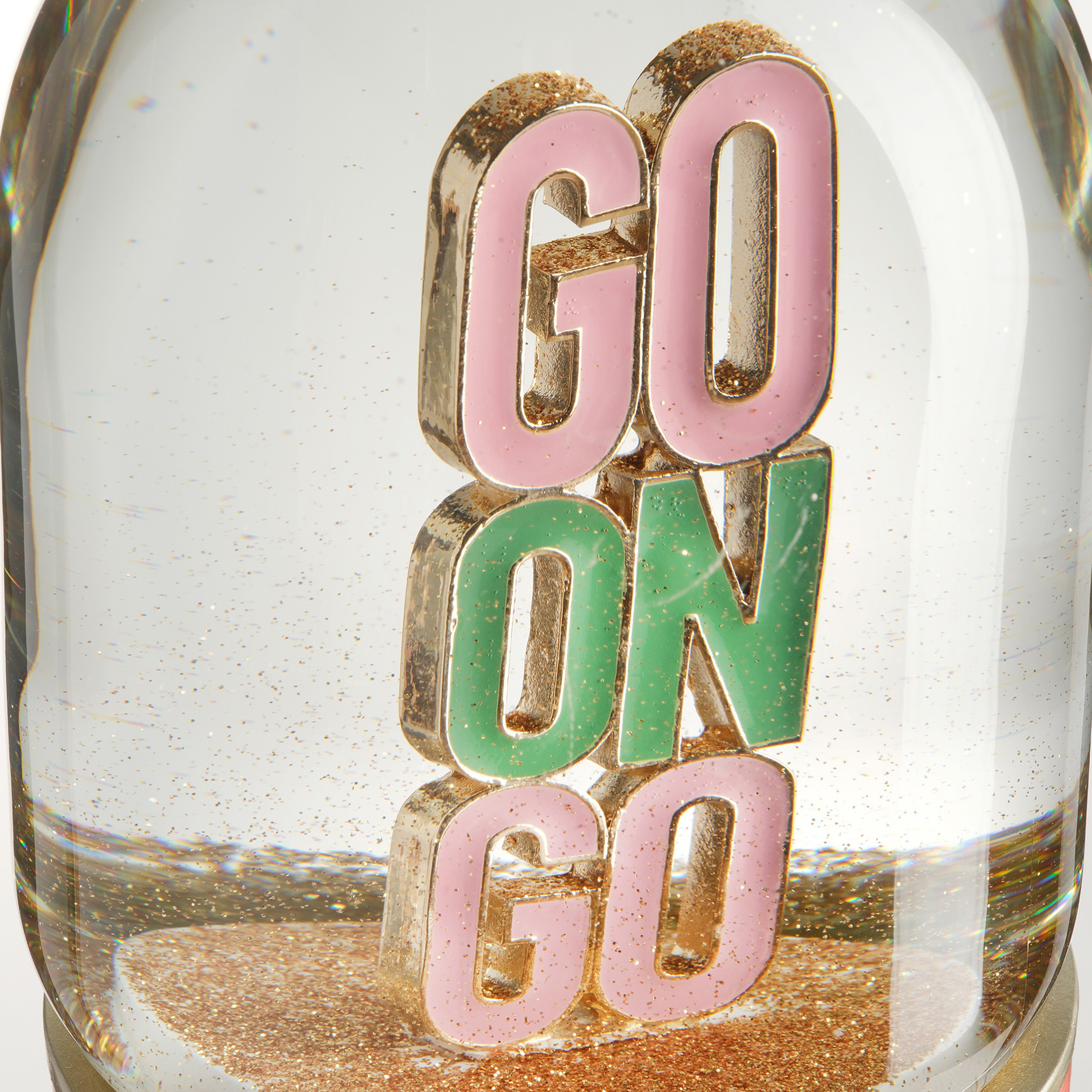 Meılın Cam Kar Küresi 10x10x18,5 Cm Yeşil - Mavi