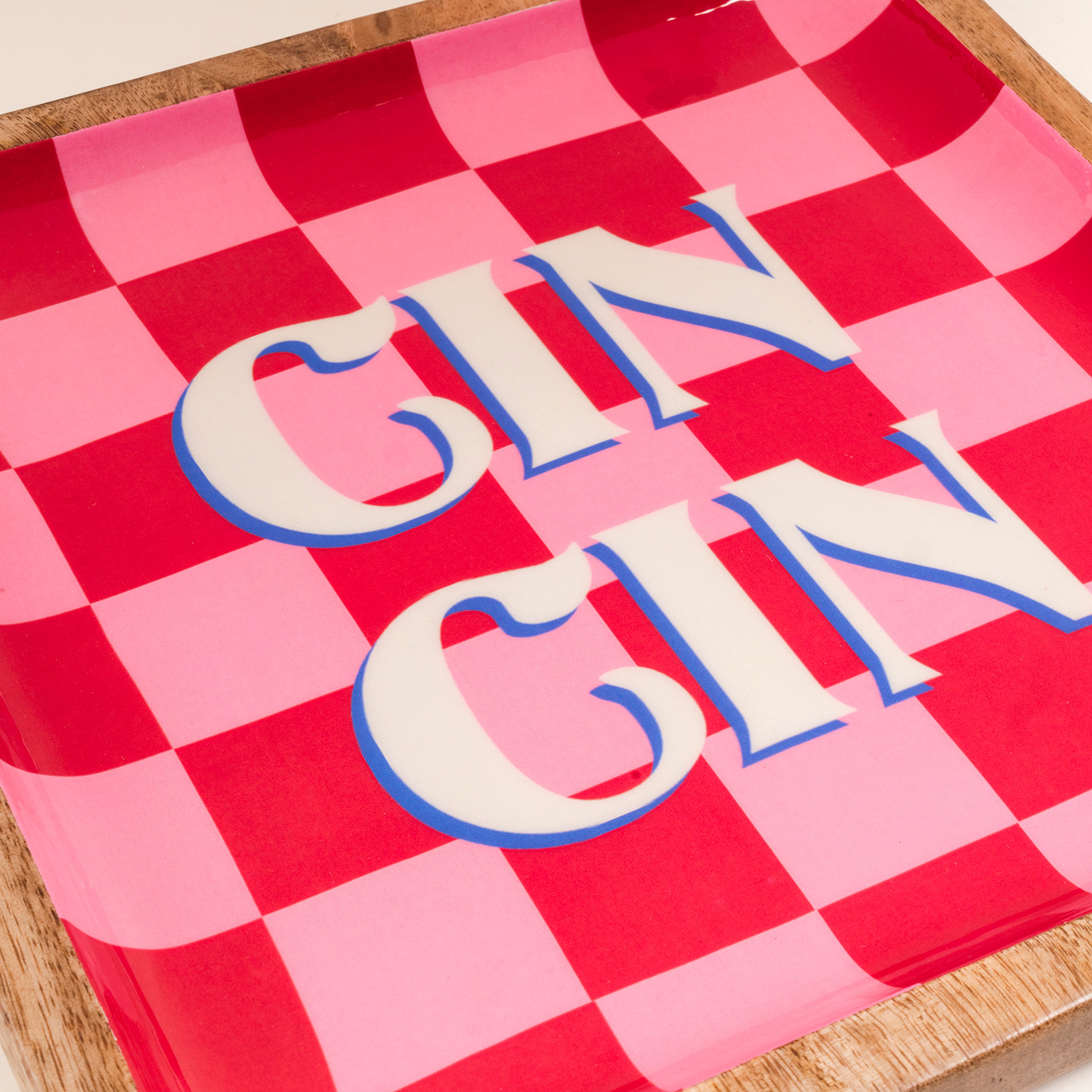 Lakrı Mango Ağacı Tepsi 26x26x3 Cm Pembe