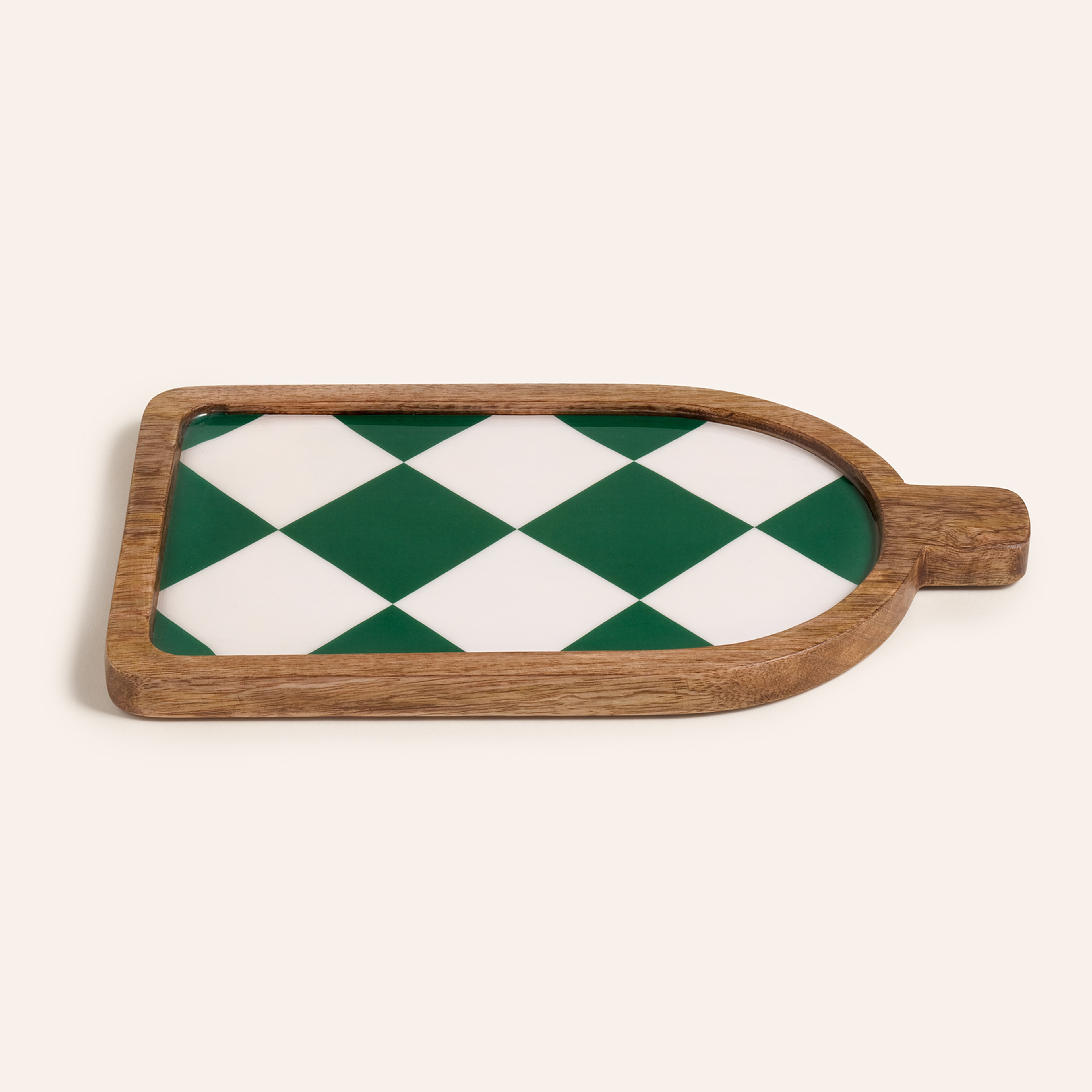 Lakrı Mango Ağacı Sunum Tahtası 30x18x2 Cm Yeşil