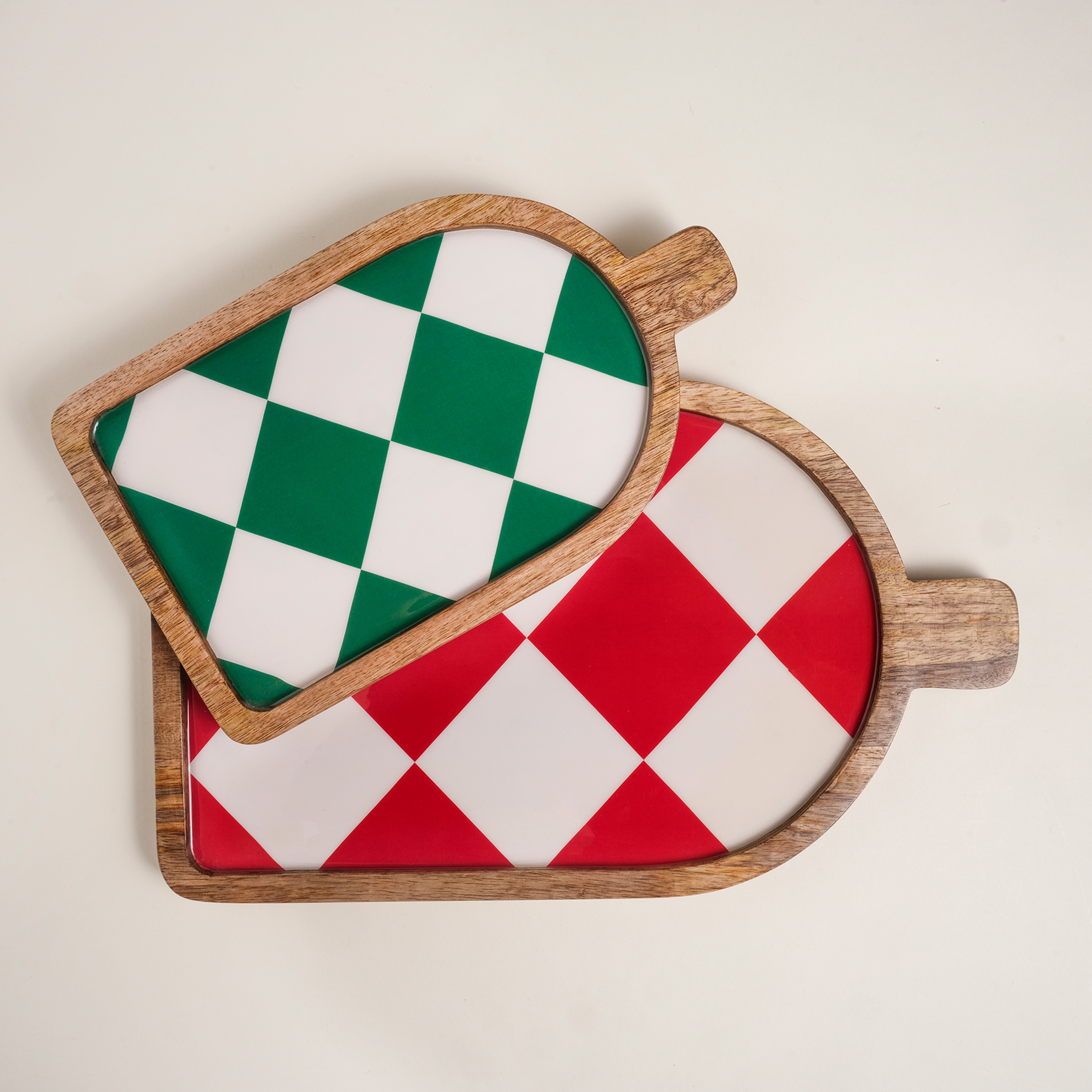 Lakrı Mango Ağacı Sunum Tahtası 40x24x2 Cm Fuşya