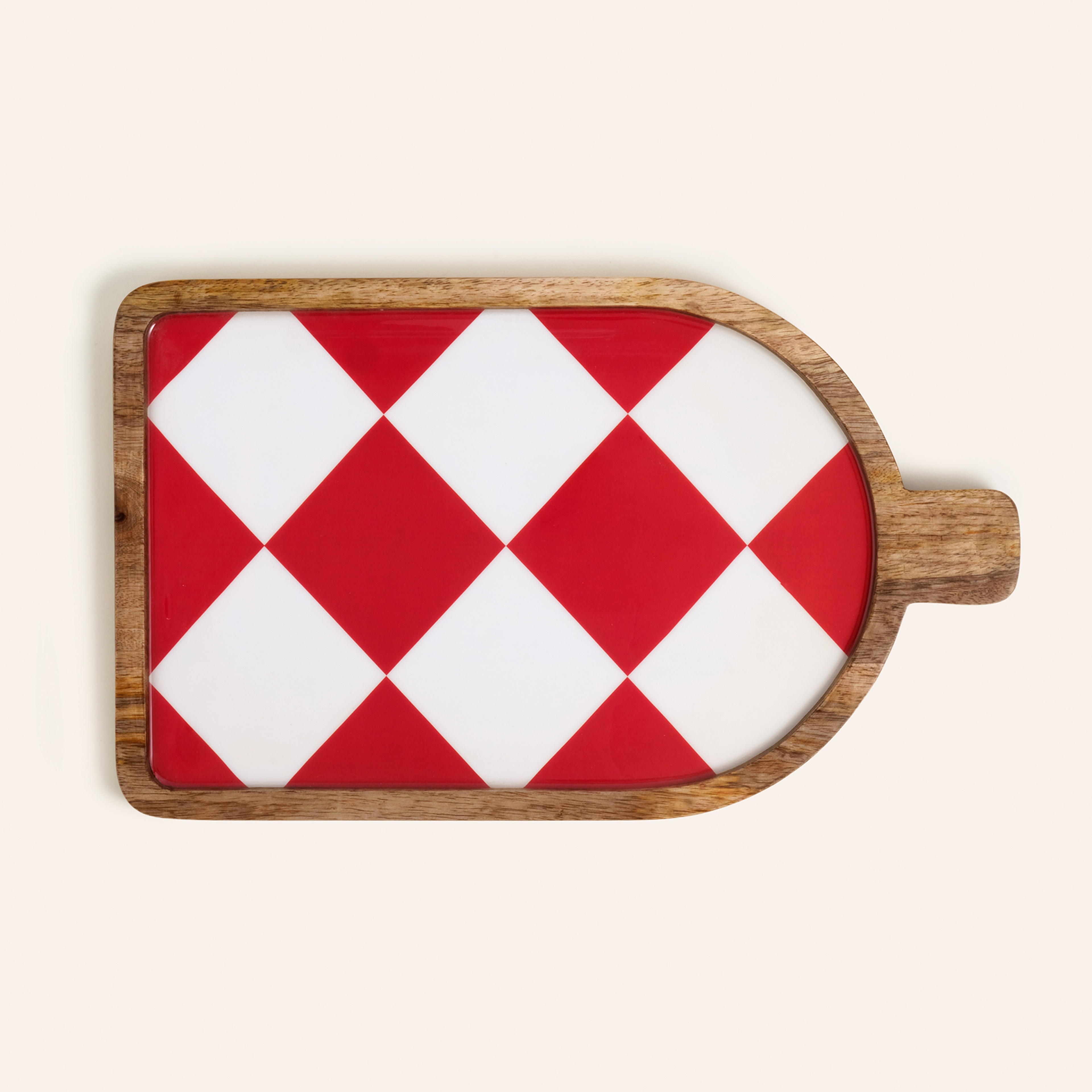 Lakrı Mango Ağacı Sunum Tahtası 40x24x2 Cm Fuşya