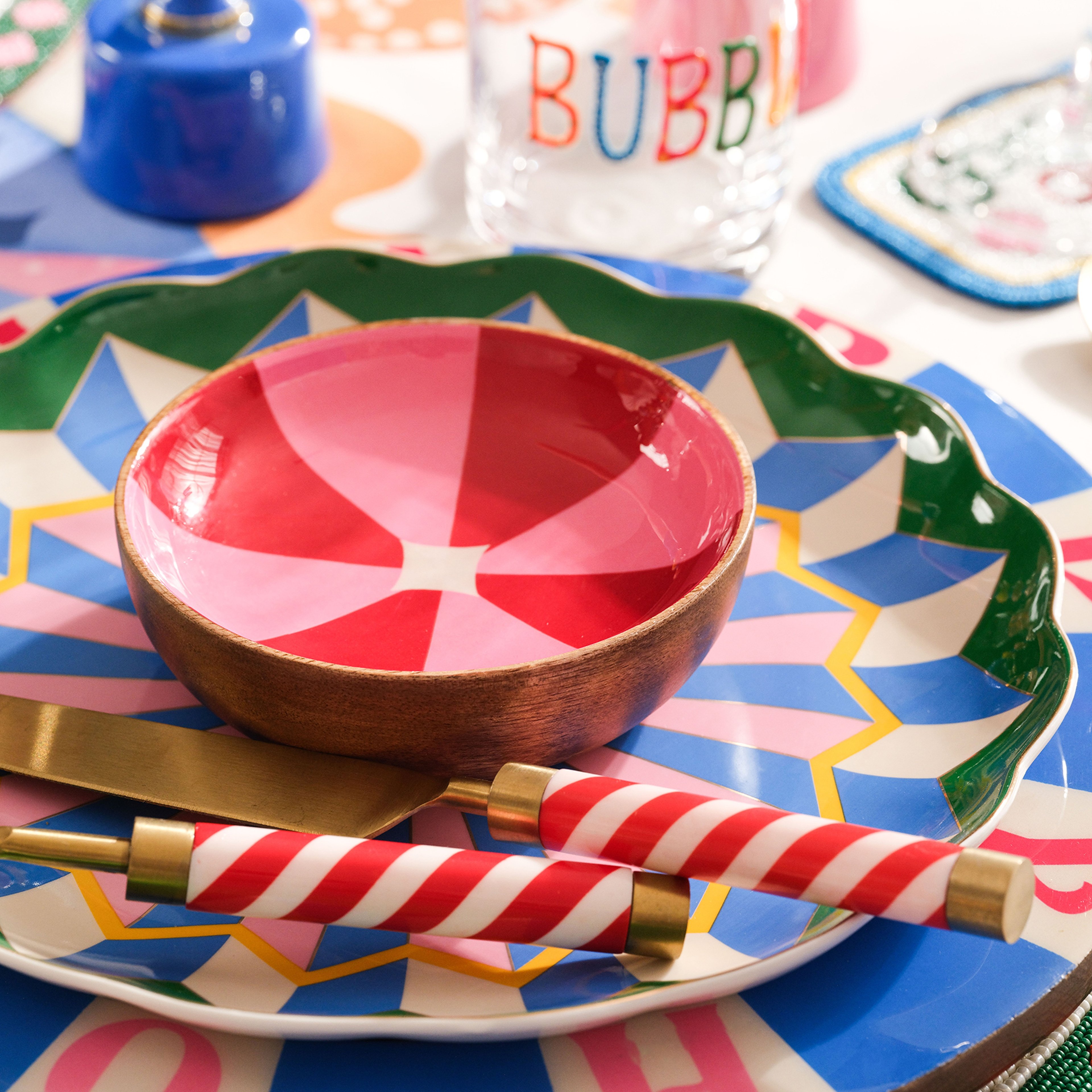 Lakrı Mango Ağacı Kase 13x13x4 Cm Fuşya - Pembe