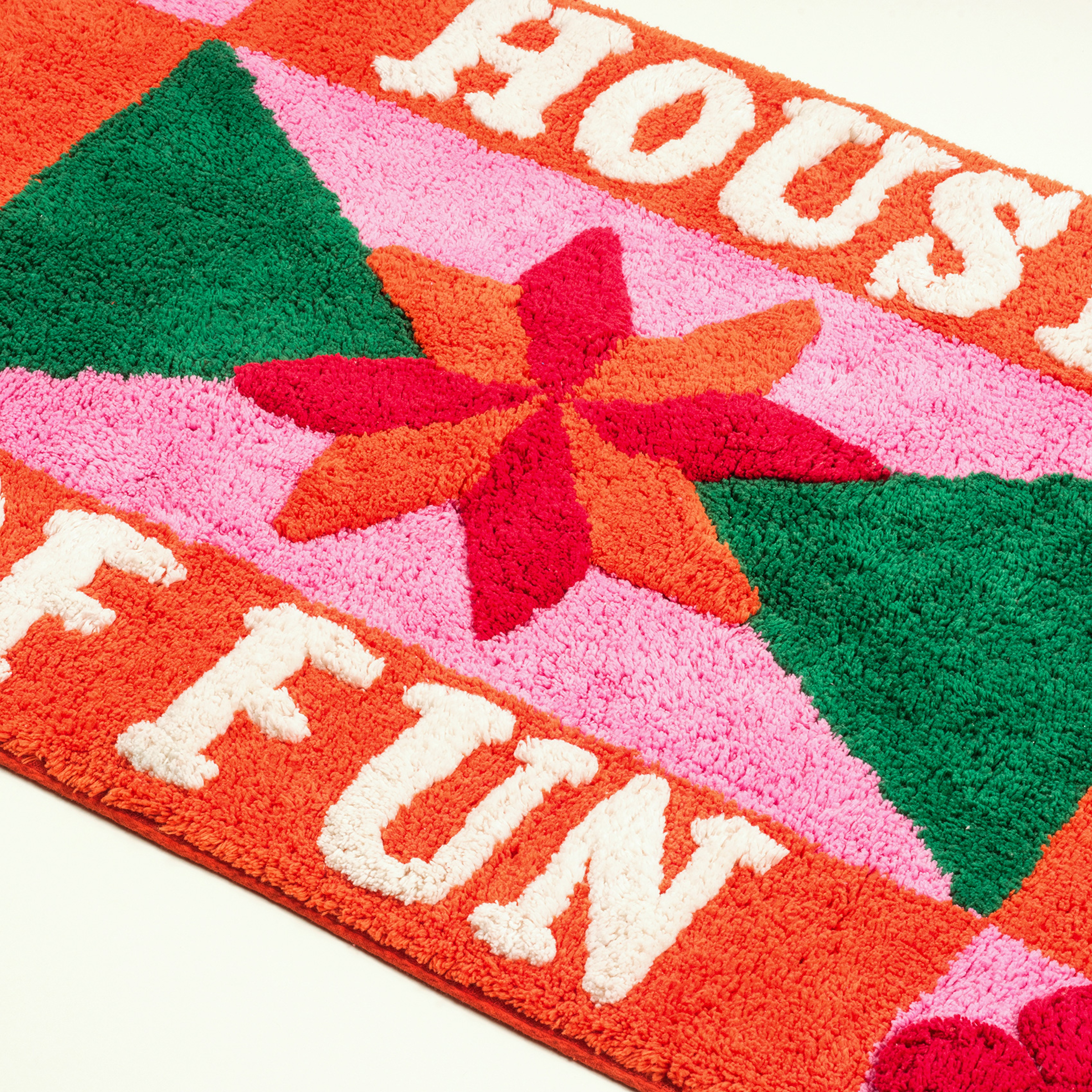 Punjab Püsküllü Pamuk %100 Pamuk Banyo Paspası 60x90 Cm Renkli