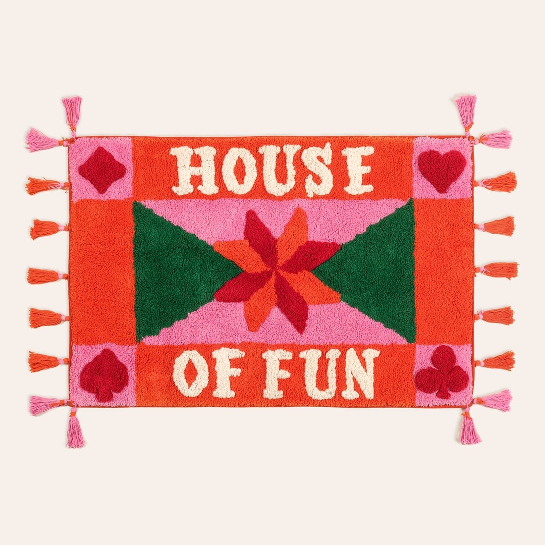 Punjab Püsküllü Pamuk %100 Pamuk Banyo Paspası 60x90 Cm Renkli