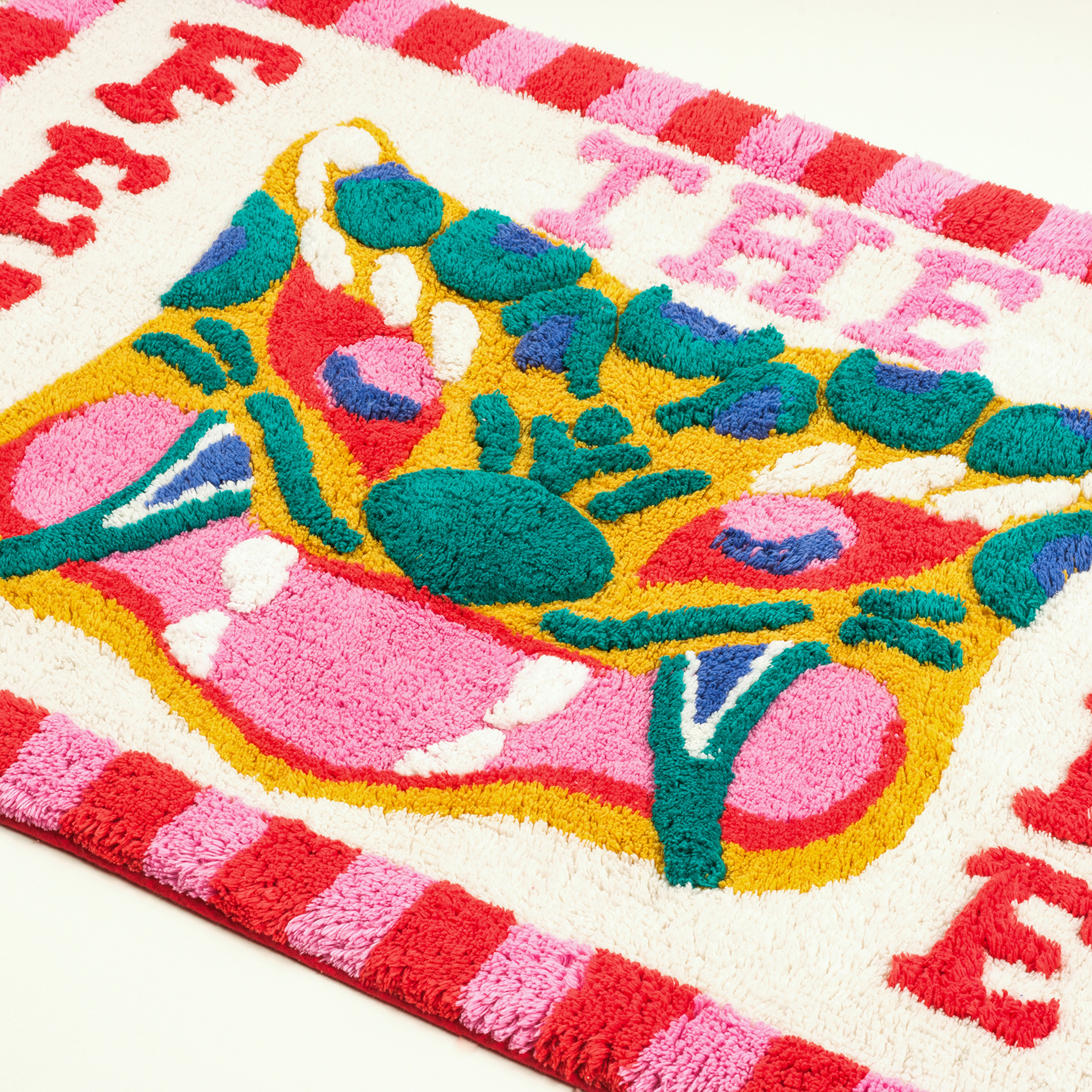 Punjab Püsküllü Pamuk %100 Pamuk Banyo Paspası 60x90 Cm Renkli