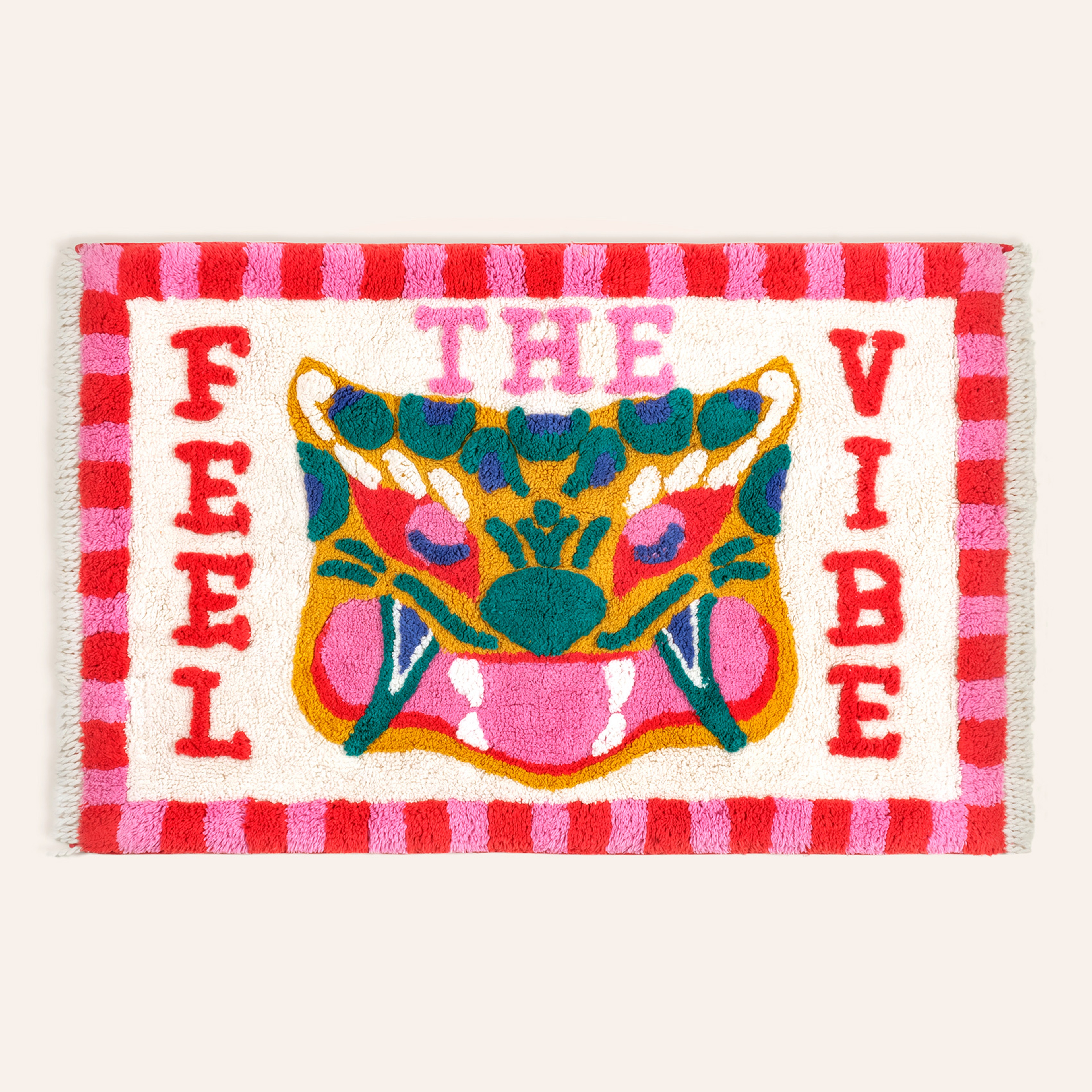 Punjab Püsküllü Pamuk %100 Pamuk Banyo Paspası 60x90 Cm Renkli