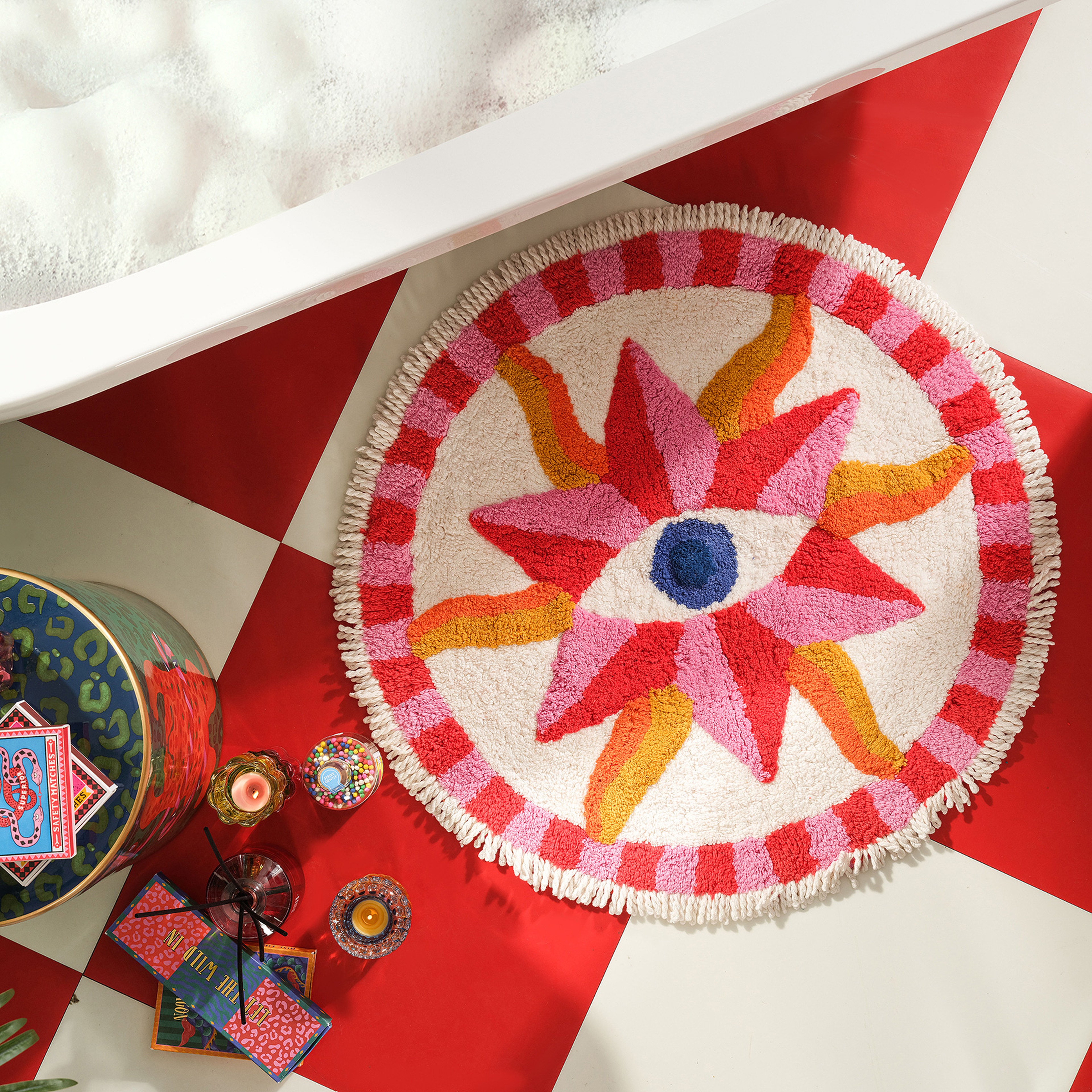 Punjab Pamuk %100 Pamuk Banyo Paspası 70 Cm Renkli