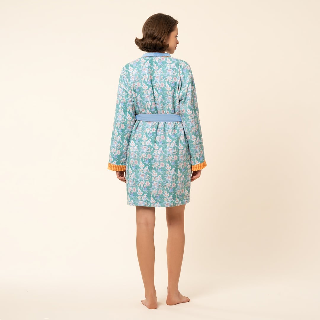 Tabea Kimono Pamuk Bornoz - Yeşil