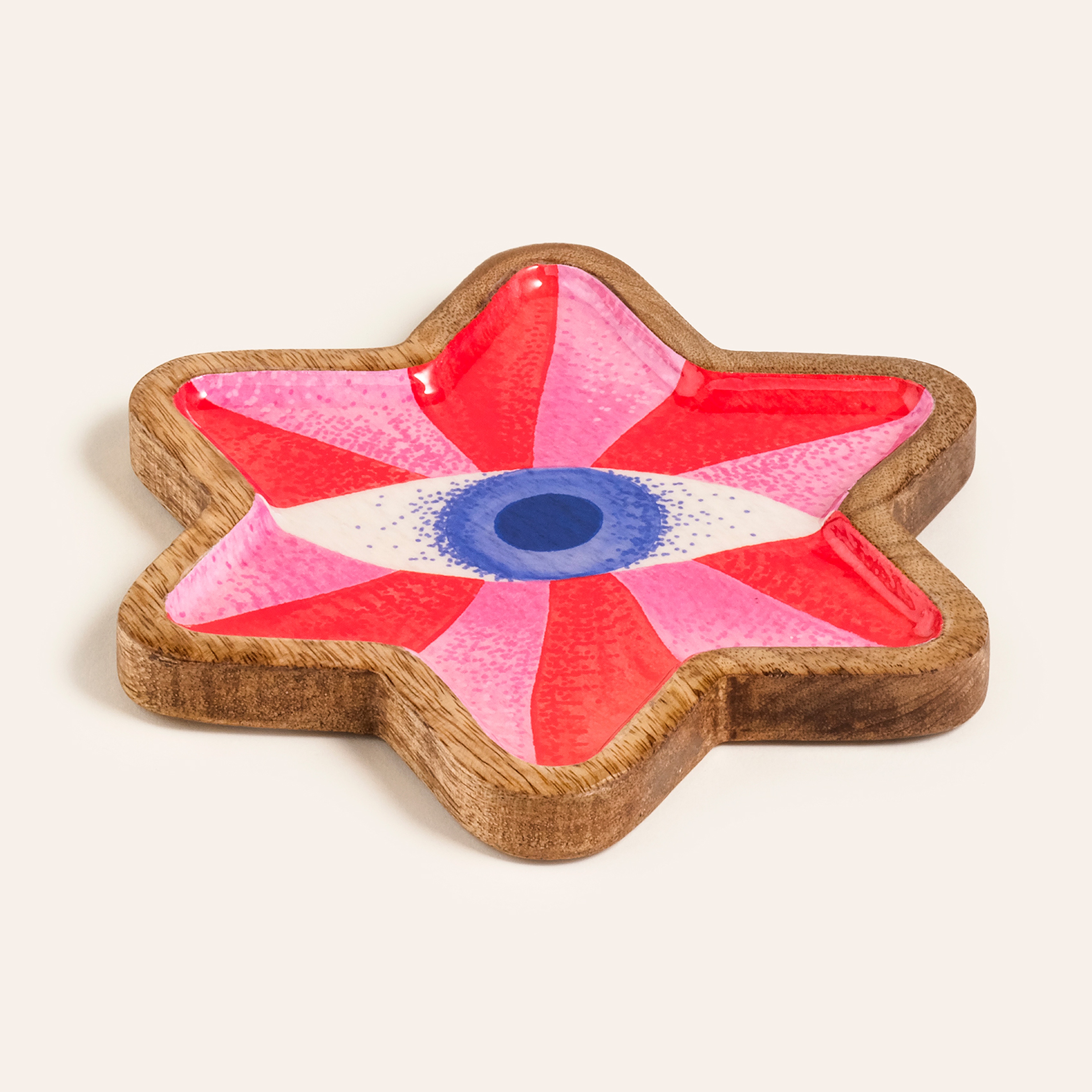 Lakrı Mango Ağacı Dekoratif Kase 21x21x2 Cm Renkli