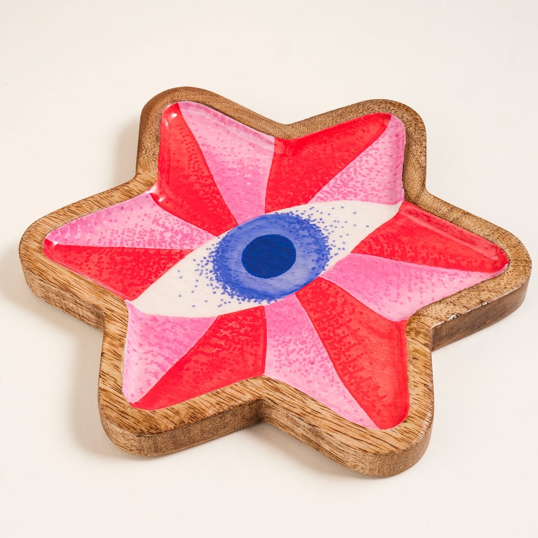 Lakrı Mango Ağacı Dekoratif Kase 21x21x2 Cm Renkli