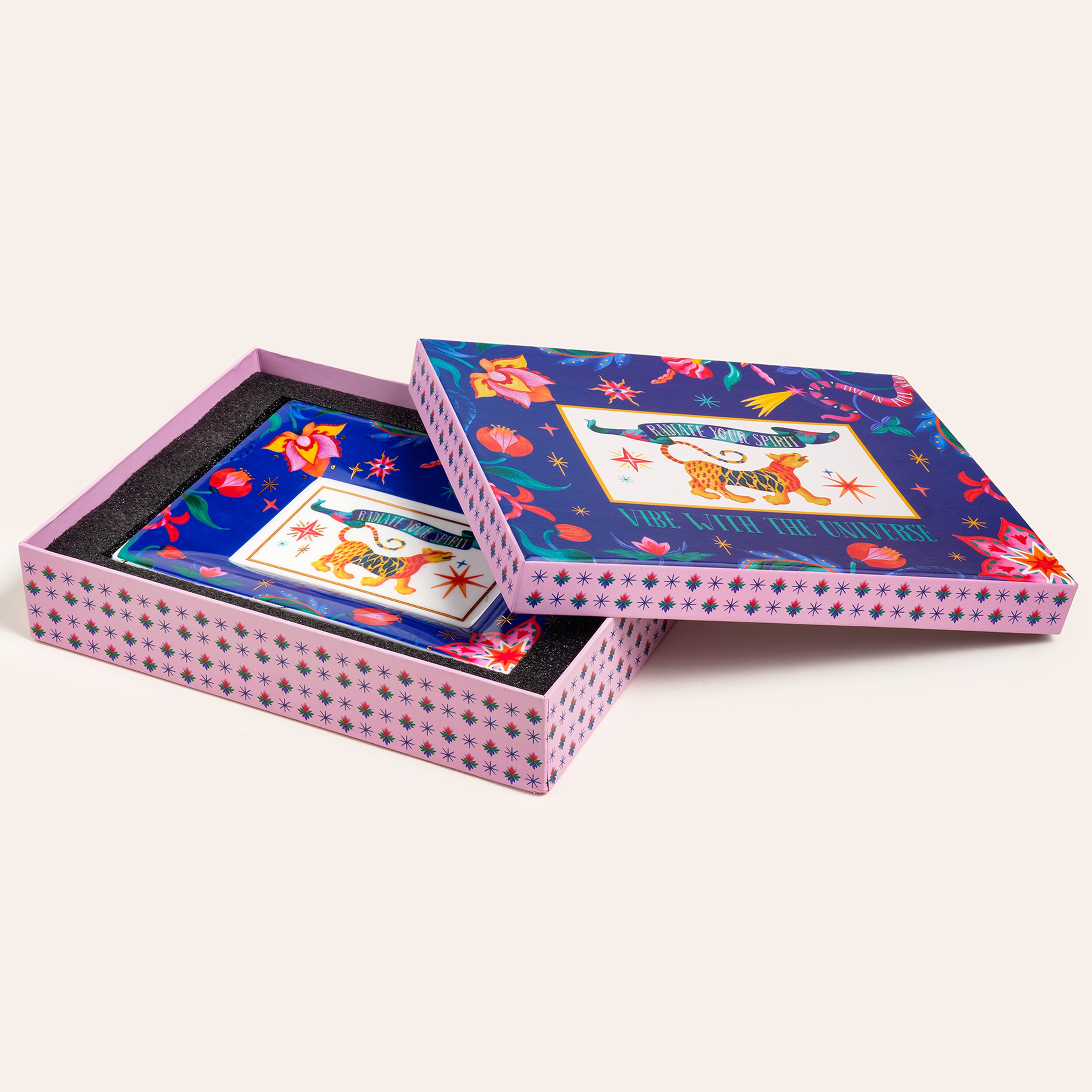 Shekou Porselen Dekoratif Tepsi 20x16x2 Cm Renkli