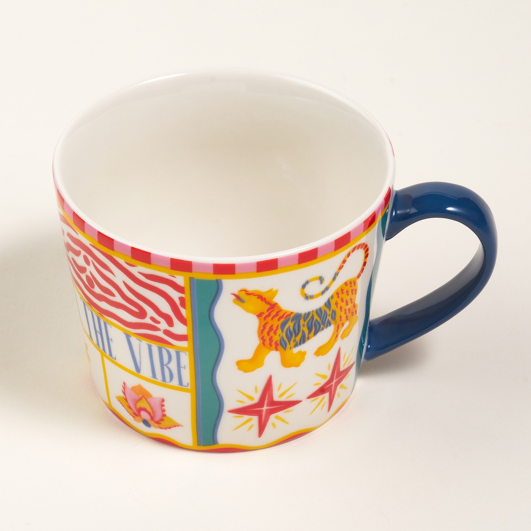 Luohu Porselen Kupa 360 Ml Renkli