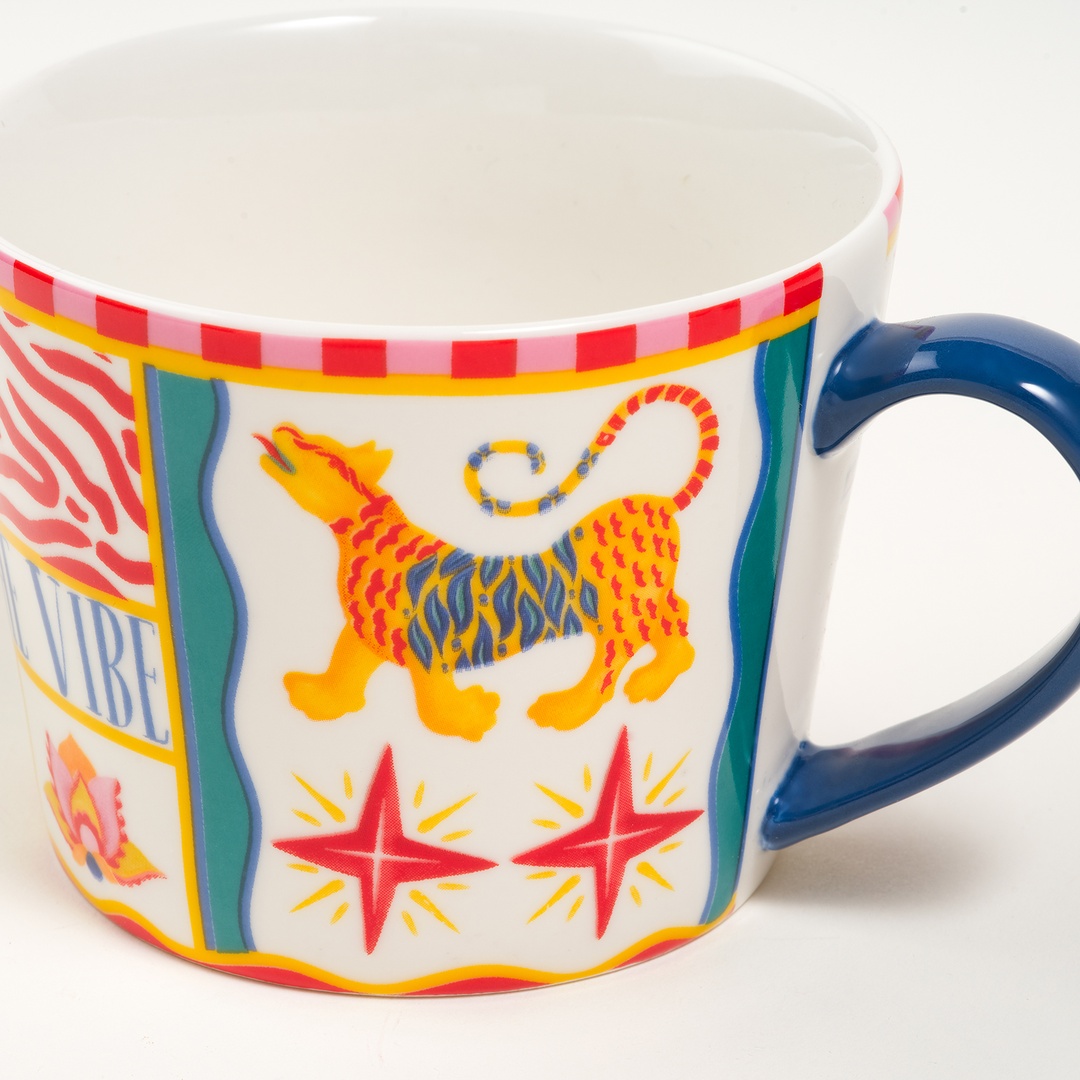 Luohu Porselen Kupa 360 Ml Renkli