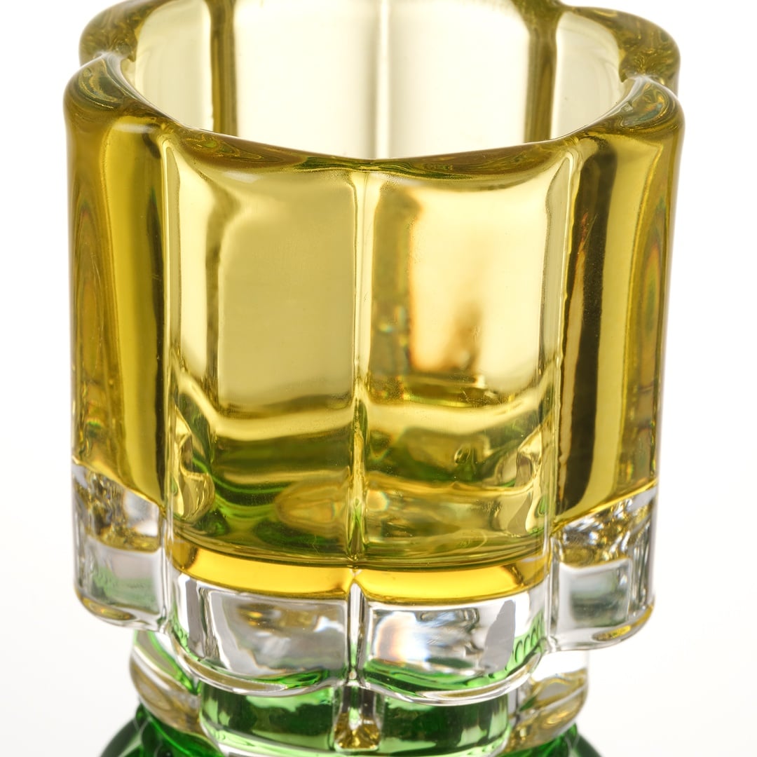 Nanjıng Cam Dekoratif Obje 7x7x21 Cm Yeşil - Pembe